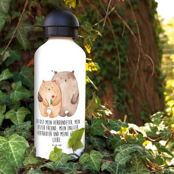 Mr. & Mrs. Panda Trinkflasche Bären Liebe - Weiß - Geschenk, Umarmung, verknallt, Grundschule, Bärc, Farbenfrohe Motive