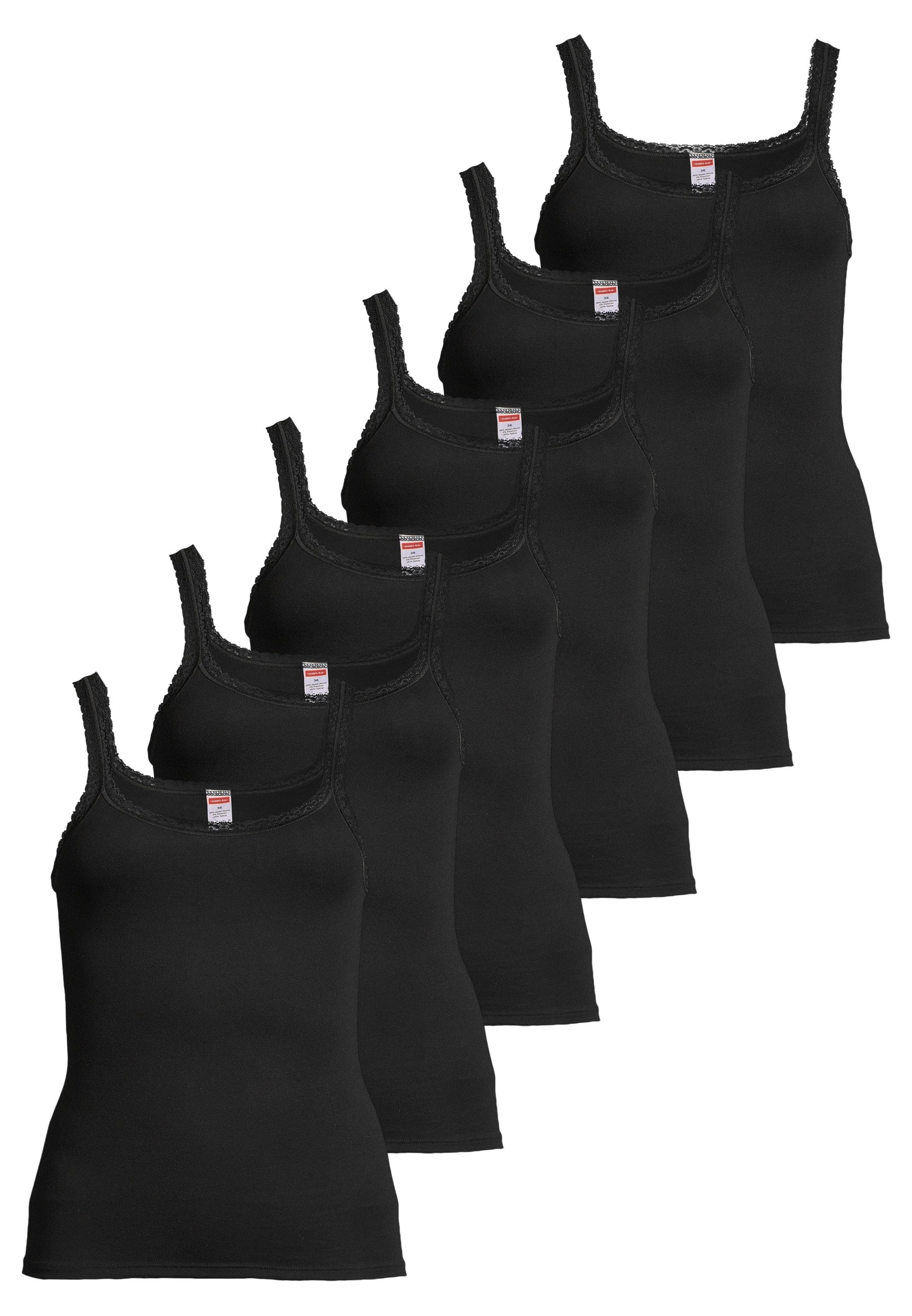 conta Unterhemd 6er Pack Modal (Spar-Set, 6-St) Unterhemd / Top - Blickdicht - Hochwertige Spitzenverzierung