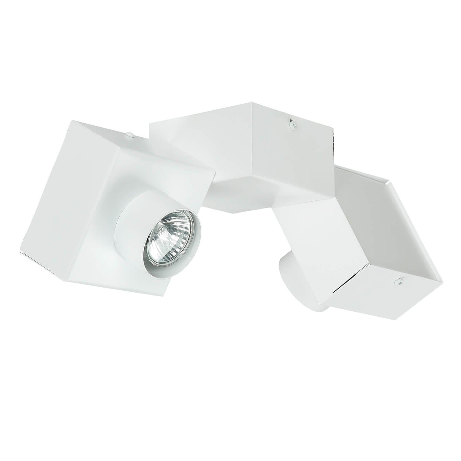 Licht-Erlebnisse Deckenleuchte SKYE, ohne Leuchtmittel, Deckenlampe Weiß Metall 2x GU10 Modern Design