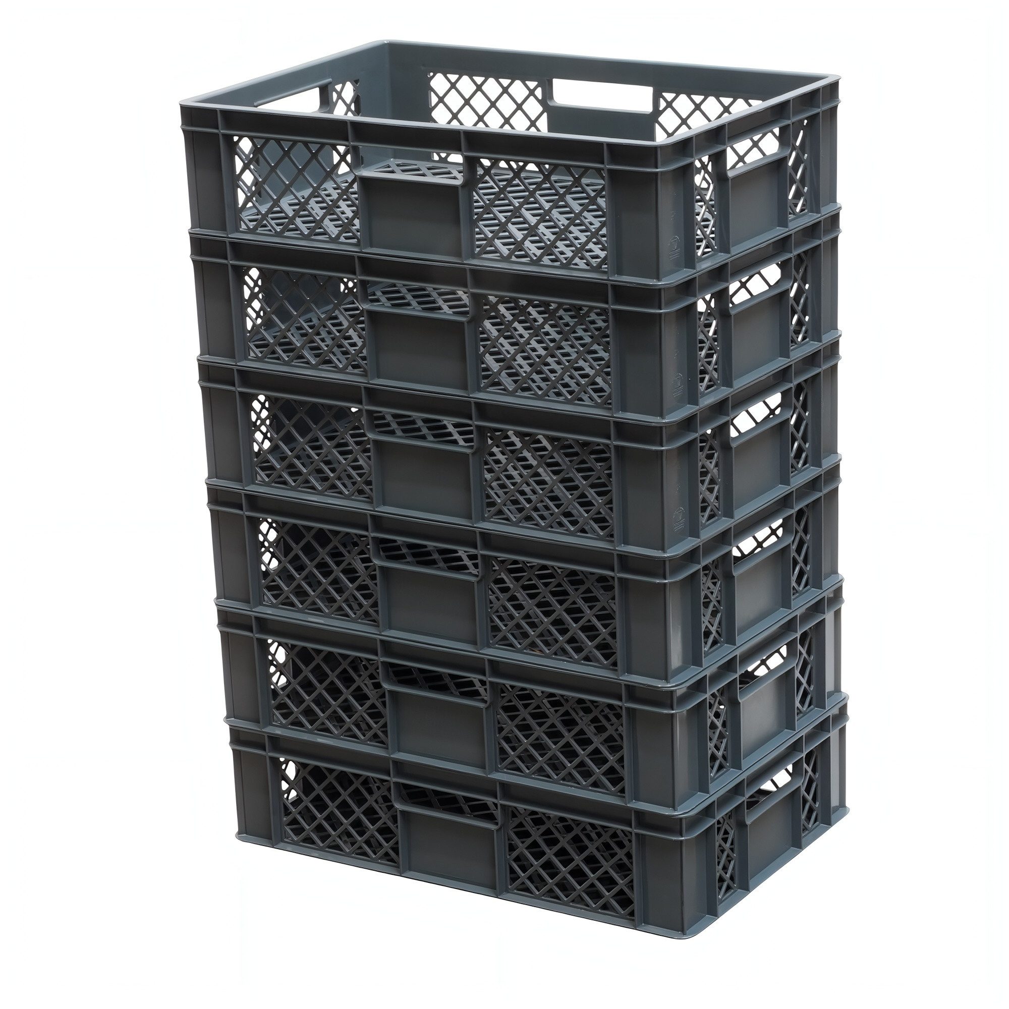 Logiplast Stapelbox 6 Stück Bäckerkisten / Brotkisten 600 x 400 x 150 mm
