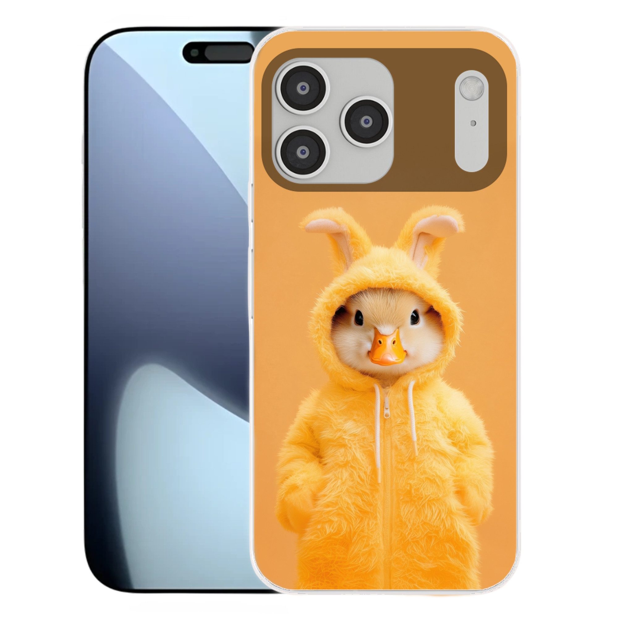 MuchoWow Handyhülle für Apple iPhone 17 Pro Max Osterhase - Kostüm - Ente, Smartphone-Bumper, Print, Handy Schutzhülle Dünn