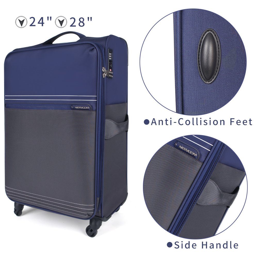 NEWCOM Weichgepäck-Trolley Design Stoffkoffer / Reisekoffer / Weichschalenk günstig online kaufen