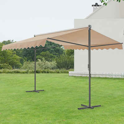 pro.tec Standmarkise Selenizza freistehende Markise 300x300x260cm Sandfarben