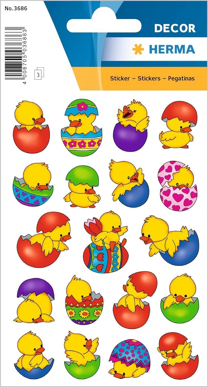 HERMA Etiketten HERMA Oster-Sticker DECOR "Küken im Ei"