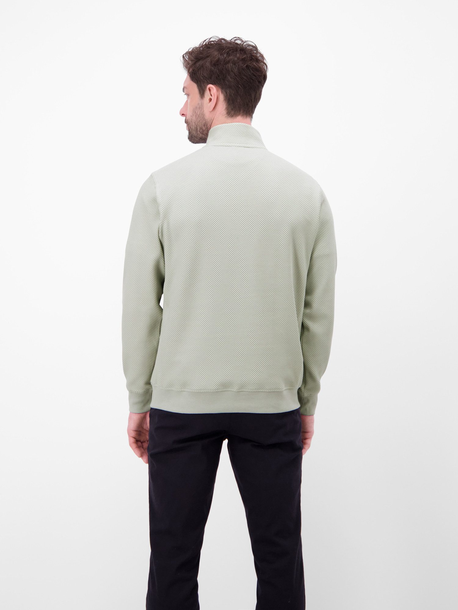 LERROS Sweatshirt Troyer mit Reißverschlusskragen