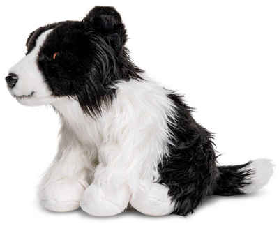 Uni-Toys Kuscheltier Border Collie, sitzend - m/o Leine - 30 cm - Plüsch-Hund - Plüschtier, zu 100 % recyceltes Füllmaterial