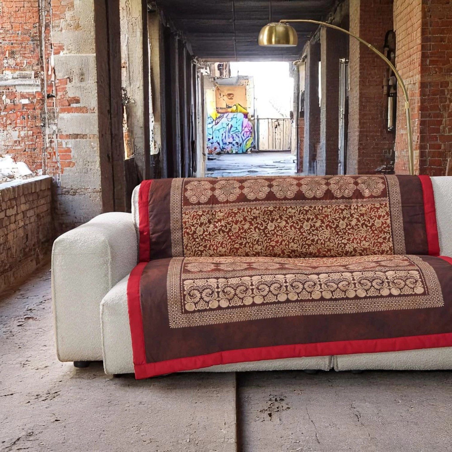 Plaid Torcello R1 135 x 190 cm, Bassetti, Aus Baumwolle mit Mediterranes Design