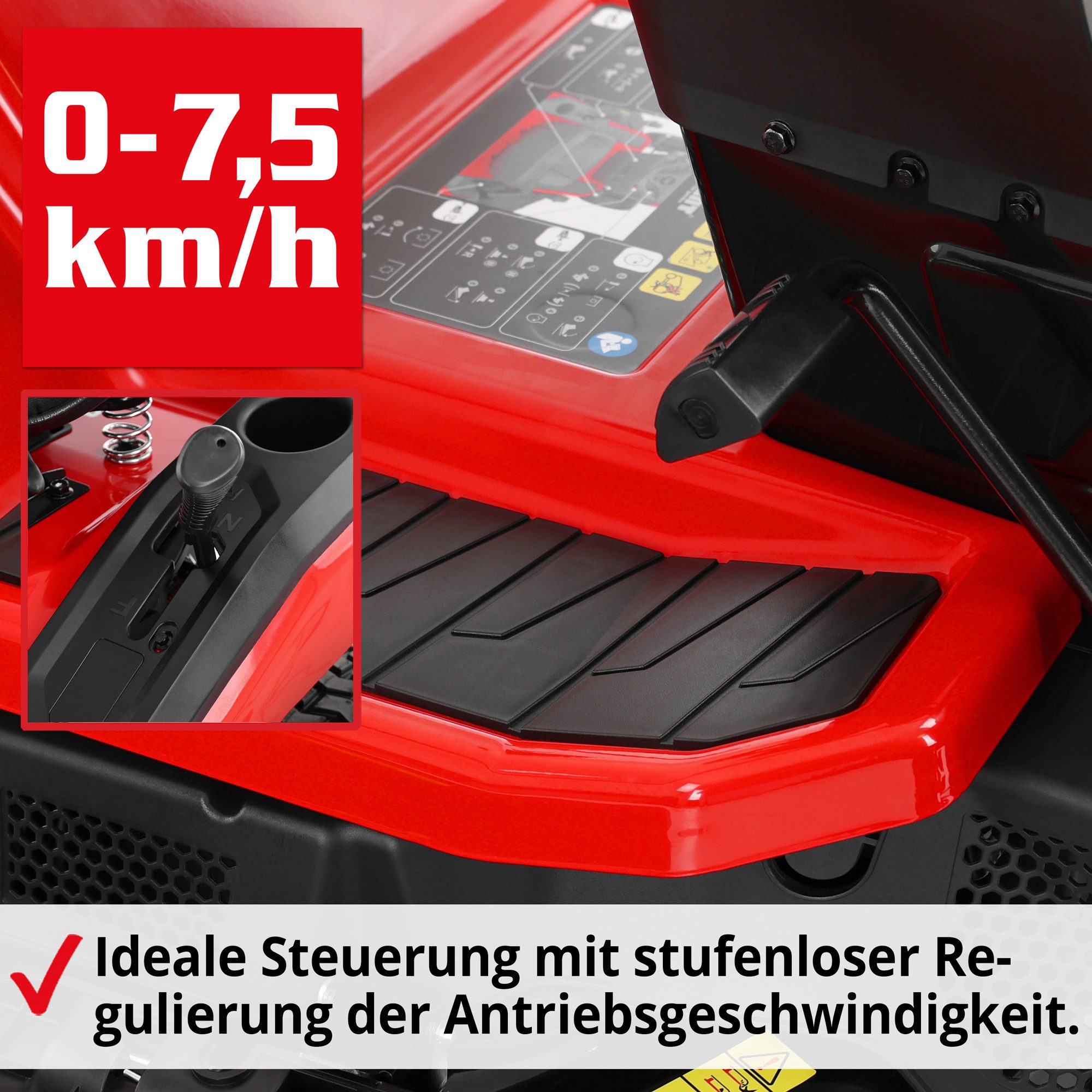 Hecht Rasentraktor Aufsitzmäher 5118, 107 cm Schnittbreite, 14,95 PS, 7,5 km/h, Anhängervorrichtung
