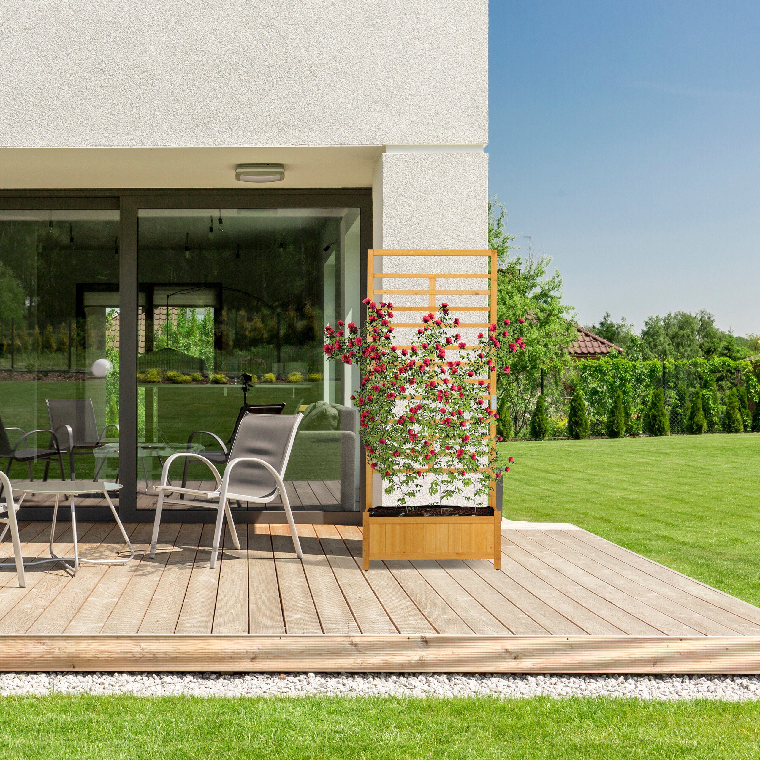 relaxdays Hochbeet Rankgitter mit Pflanzkasten günstig online kaufen