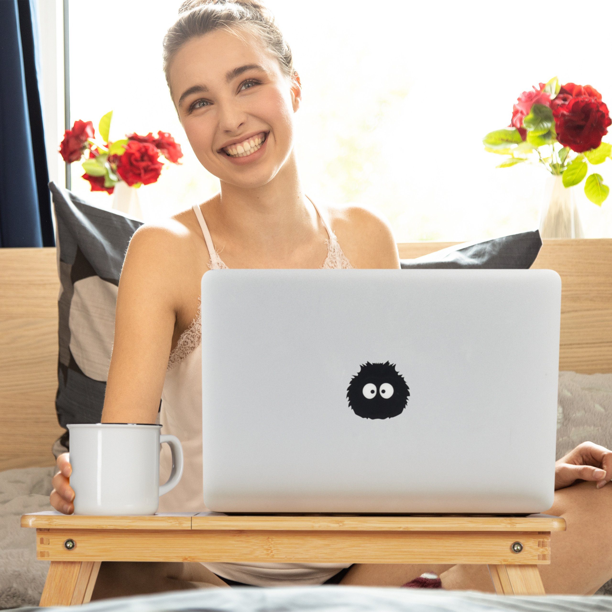 relaxdays Laptoptisch Klappbarer Laptoptisch aus Bambus (1-St) – Bild 5 von 5