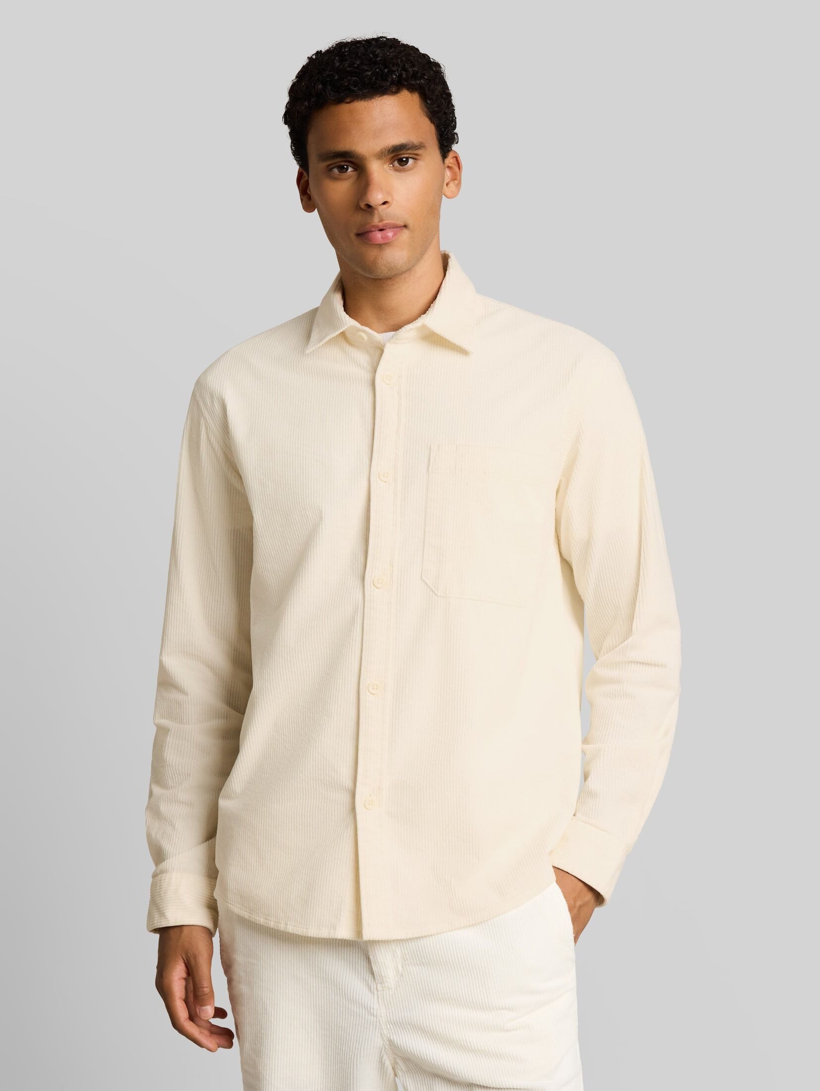 TOM TAILOR Denim Langarmhemd Blusen & Shirts Relaxed Fit Cordhemd mit Brusttasche