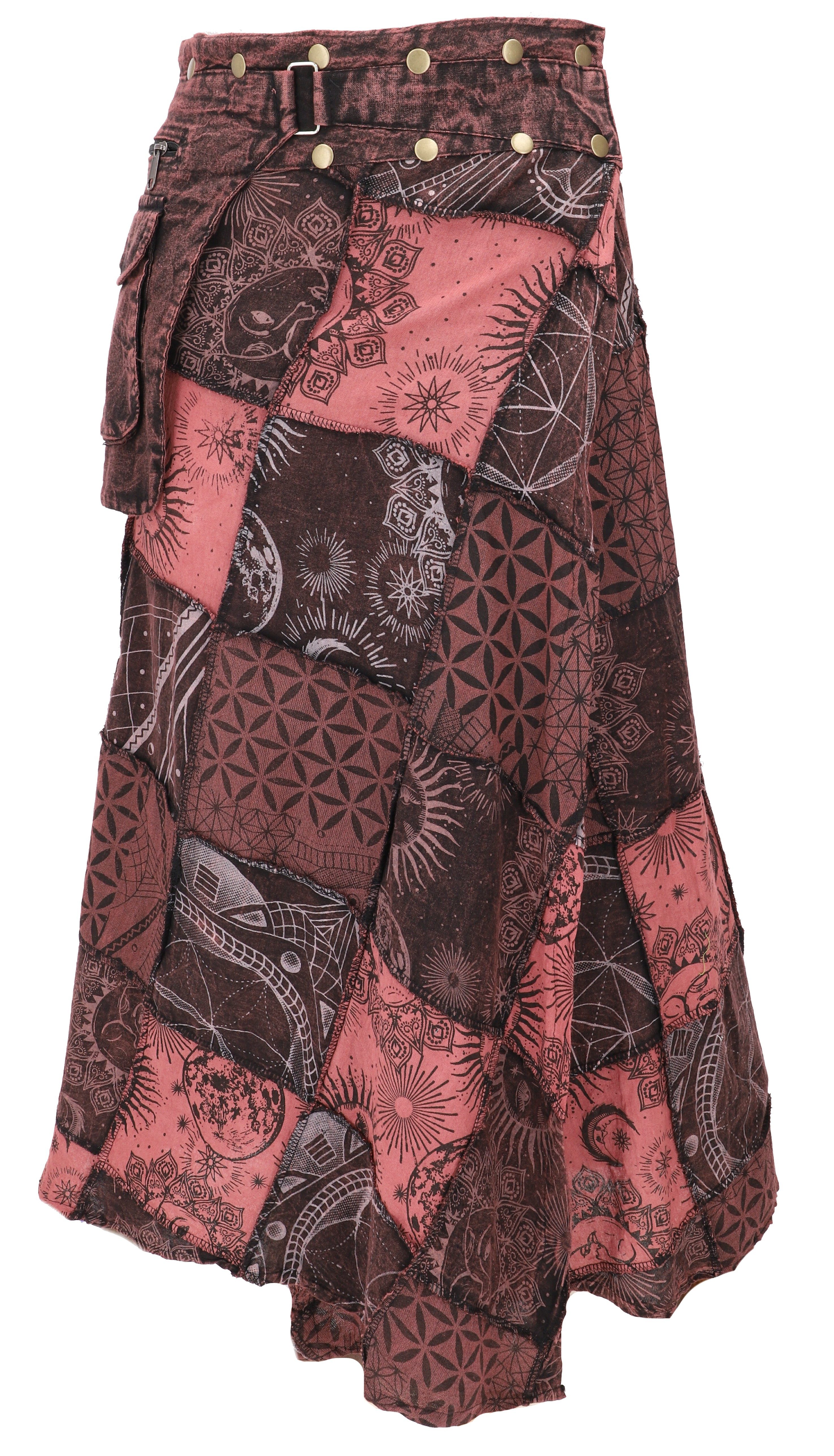 Guru-Shop Minirock Wickelrock, langer Rock mit günstig online kaufen