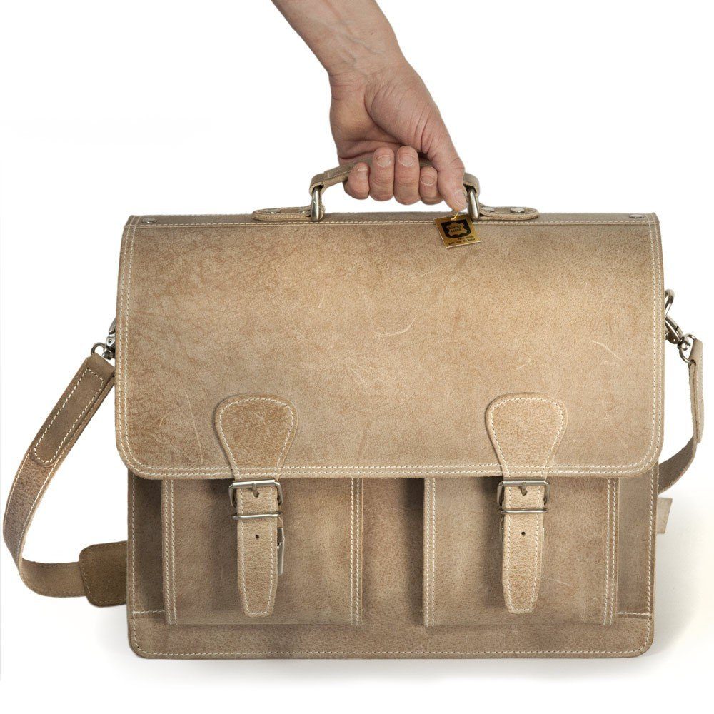 Beige, / 600 Opu L, Hamosons Lehrertasche Leder, in Aktentasche Aktentasche Ivory Hamosons Klassische