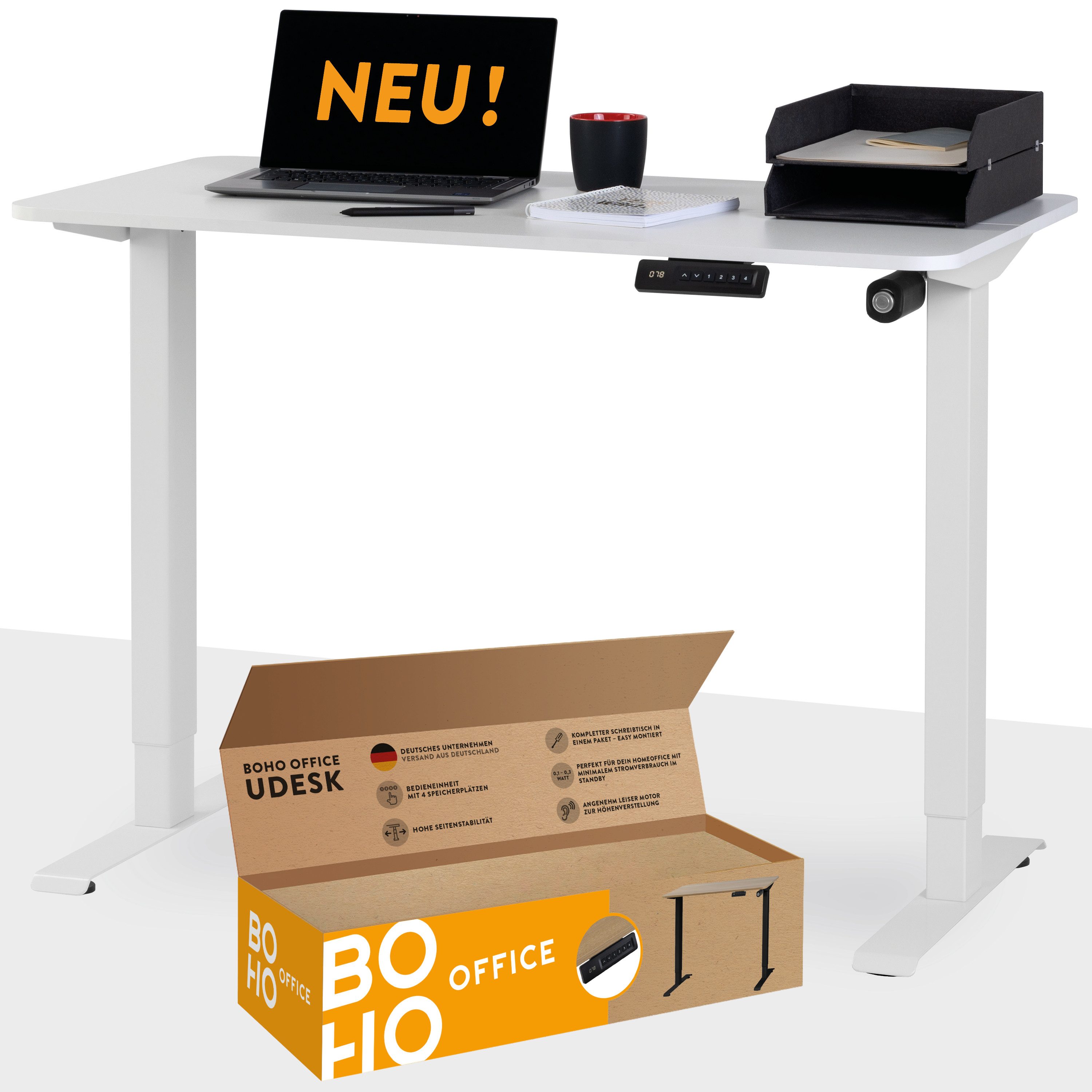 boho office® Schreibtisch UDESK (Komplettpaket, inkl. 110 x 60 cm große Tis günstig online kaufen