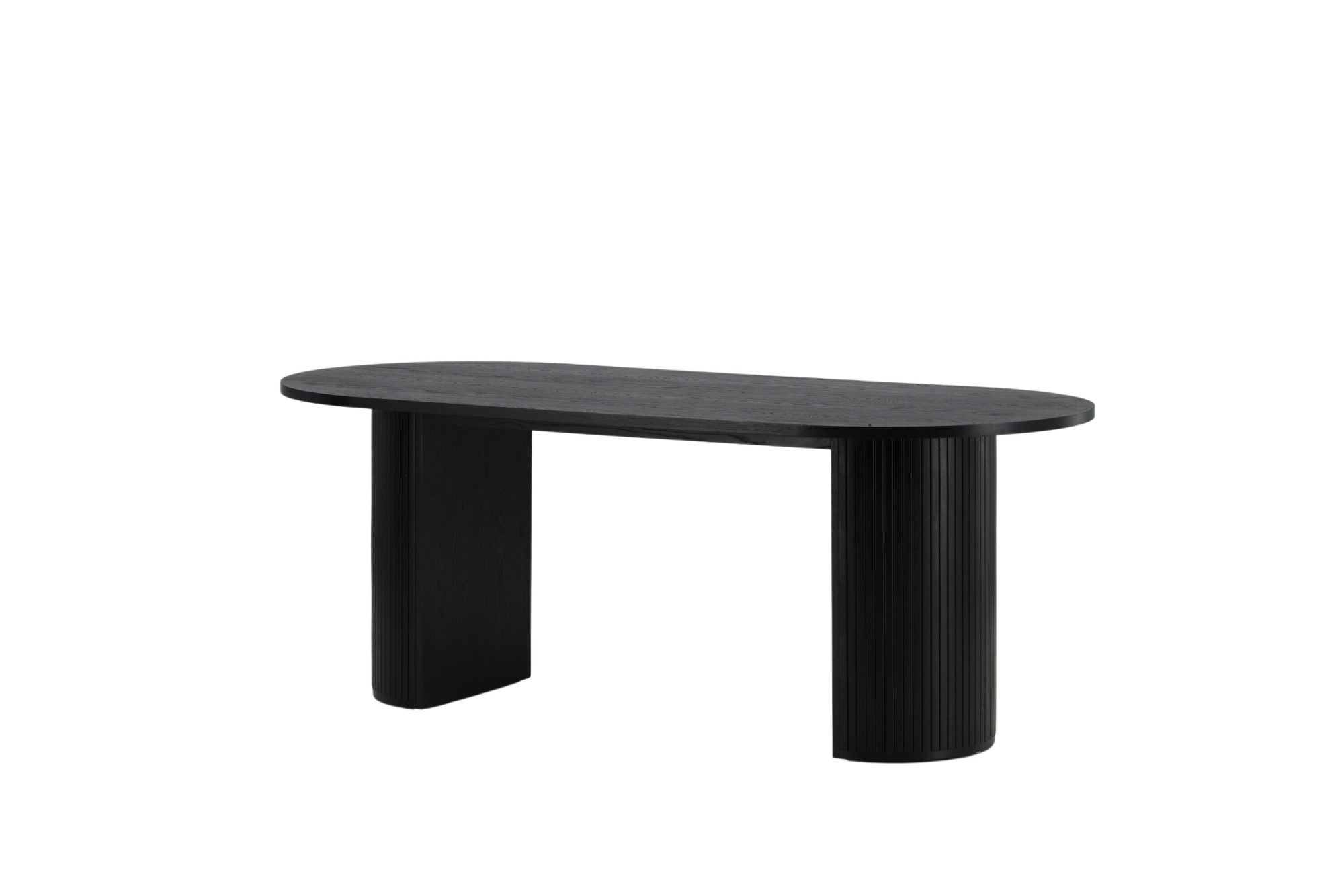 Venture Home Esstisch Bianca, ovaler Esstisch mit Furnier-Veredelung, 200 × 90 cm, Esszimmertisch, MDF, Holzfurnier-Optik, oval, geräumig, modern