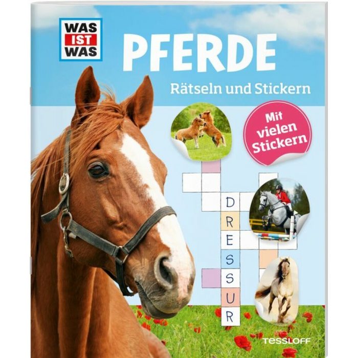 Tessloff Verlag Malbecher WIW Rätseln und Stickern: Pferde