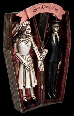 Figuren Shop GmbH Dekofigur Skelettfigur - Brautpaar im Sarg - Dekofigur Horror Love Never Dies