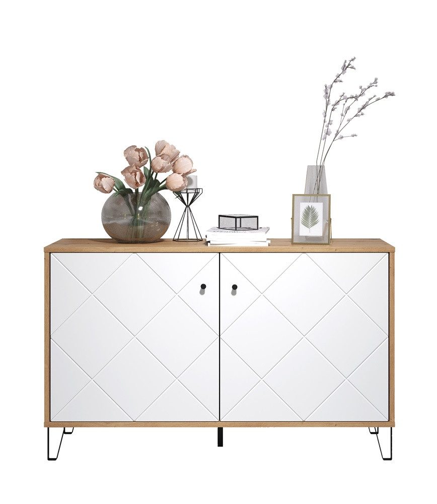 trendteam Sideboard Sideboard Touch, Artisan Eiche / weiß