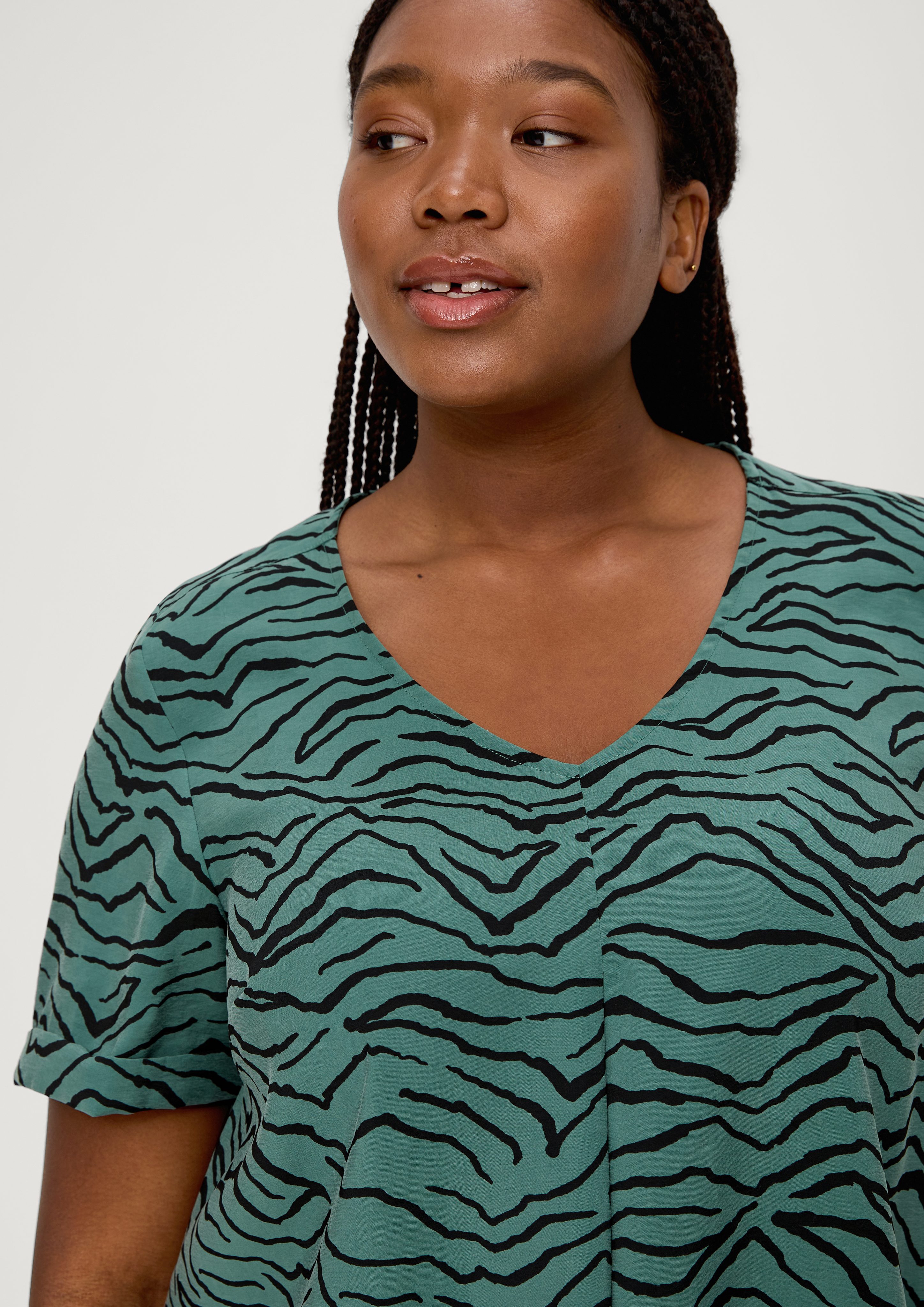 TRIANGLE Kurzarmbluse Weiche Bluse aus Modalmix günstig online kaufen