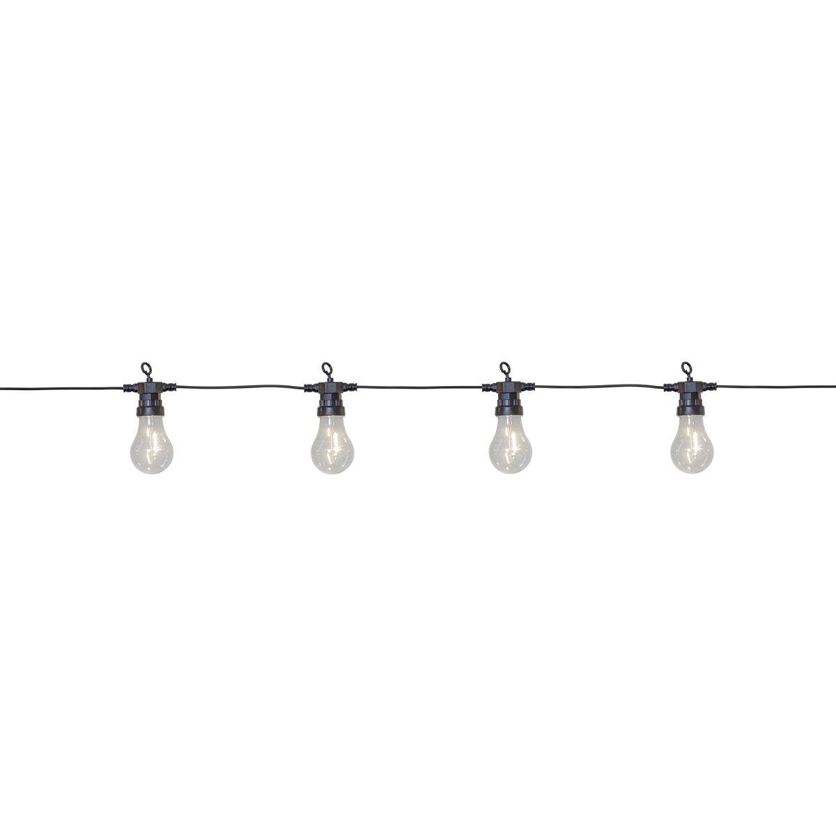 STAR TRADING LED-Lichterkette Circus 10 klare Filament LED Glühbirnen Garten Partylichterkette 4,05m, 10-flammig