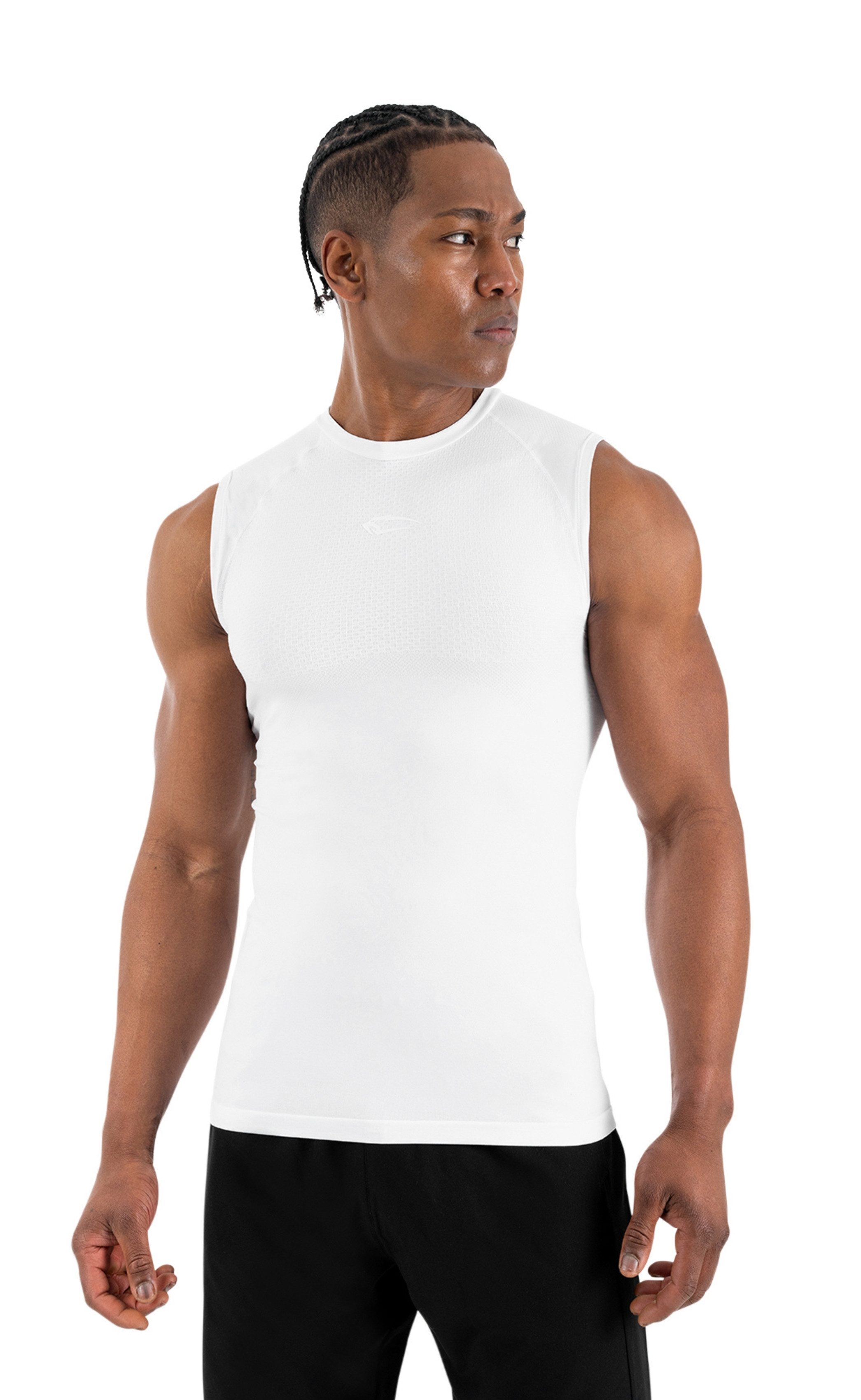 Smilodox Tanktop Carnos, Compression Tank Herren, Gym Shirt Seamless, Fitness Enganliegend, Seamless, Body-Mapping, atmungsaktiv, Stretch