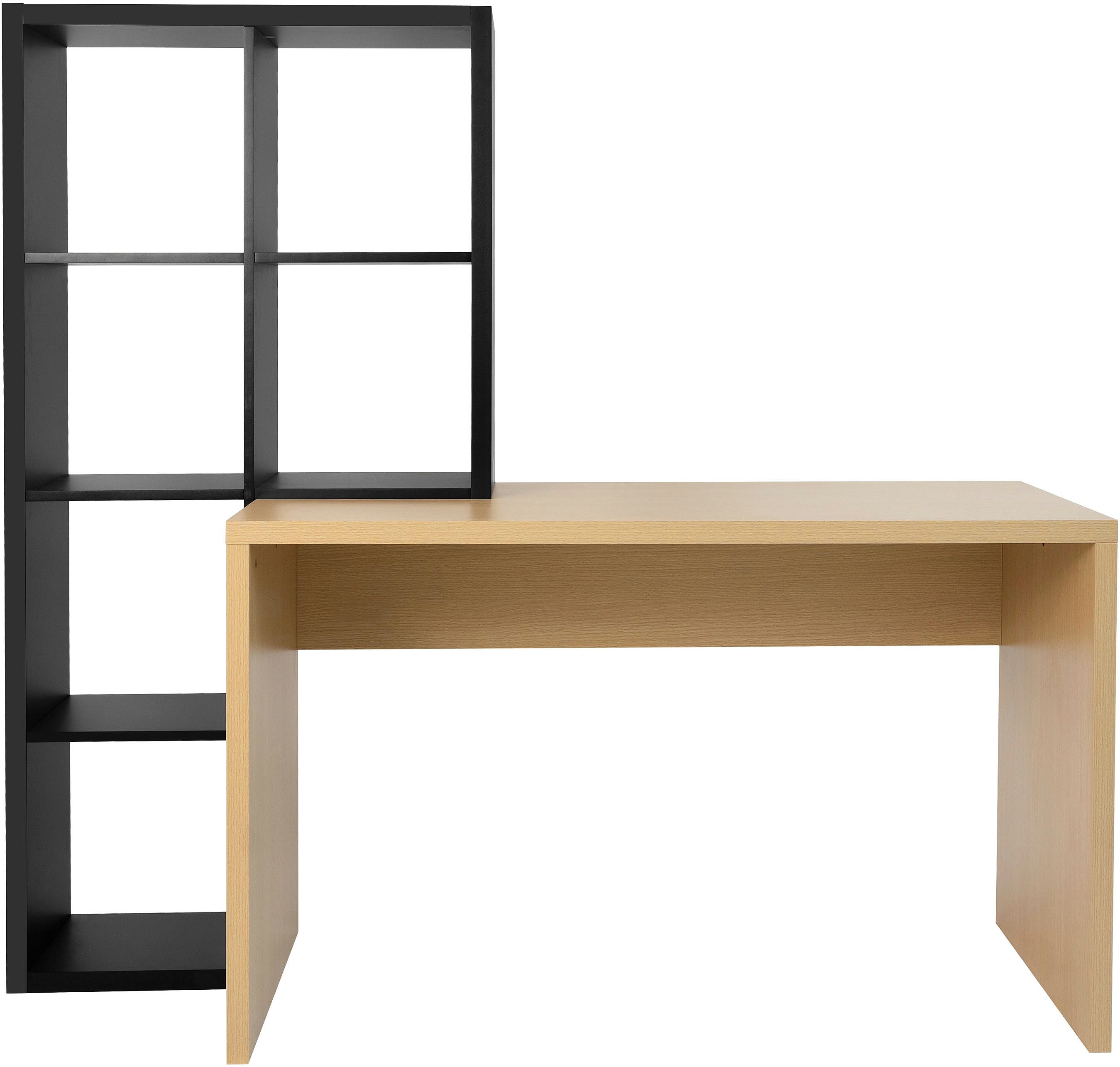 OTTO home Regal-Schreibtisch Triest, Computertisch mit Raumtrenner, Breite 156 cm, Regalelement flexibel montierbar, 6 Fächer, Tischbreite 120 cm – Bild 3 von 5