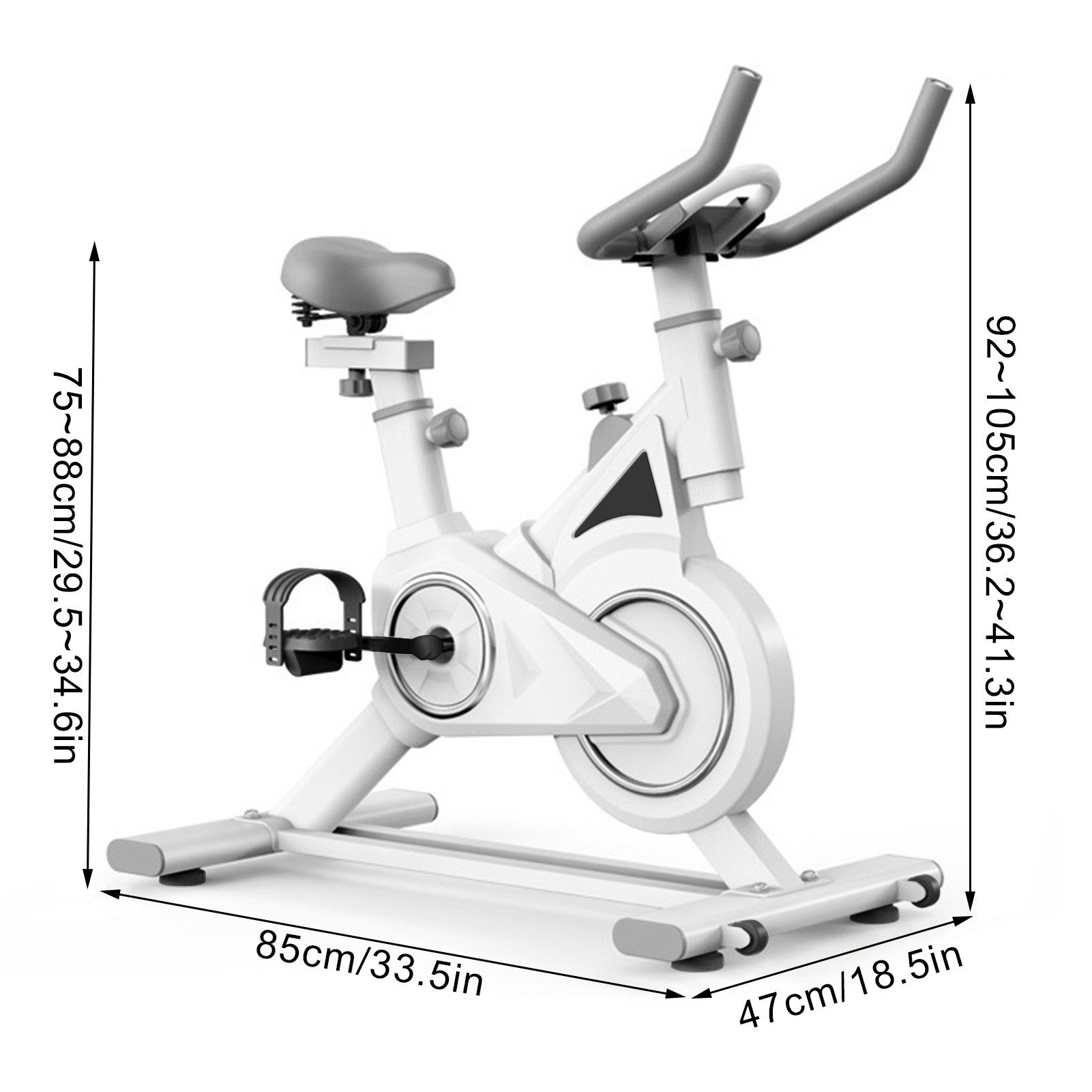 Rutaqian Heimtrainer Heimtrainer mit Magnetwiderstand, Heimtrainer mit Handyhalterung (Leises Cycling Bike mit Riemenantrieb, Mit Display, Mit Handyhalterung), Stille Stationäre Fahrräder für zu Haus Fahrrad 150 kg Belastbar
