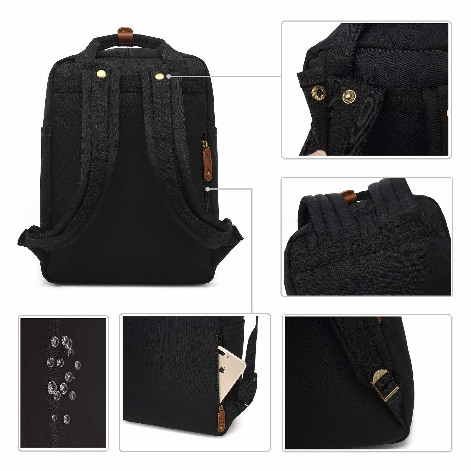 TAN.TOMI Schulrucksack Rucksack für Schule, Arbeit und Freizeit. Tagesrucksack für Teenager, Daypack Rucksack Damen Herren- Anti Diebstahl Tasche