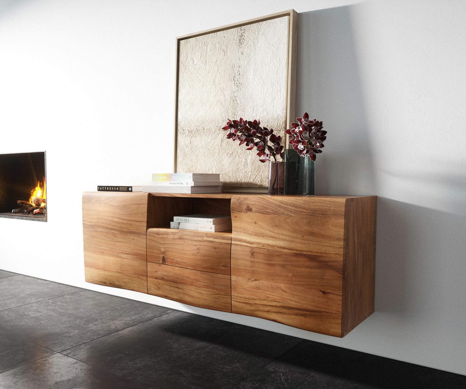 DELIFE Sideboard New, Live-Edge Akazie Natur günstig online kaufen