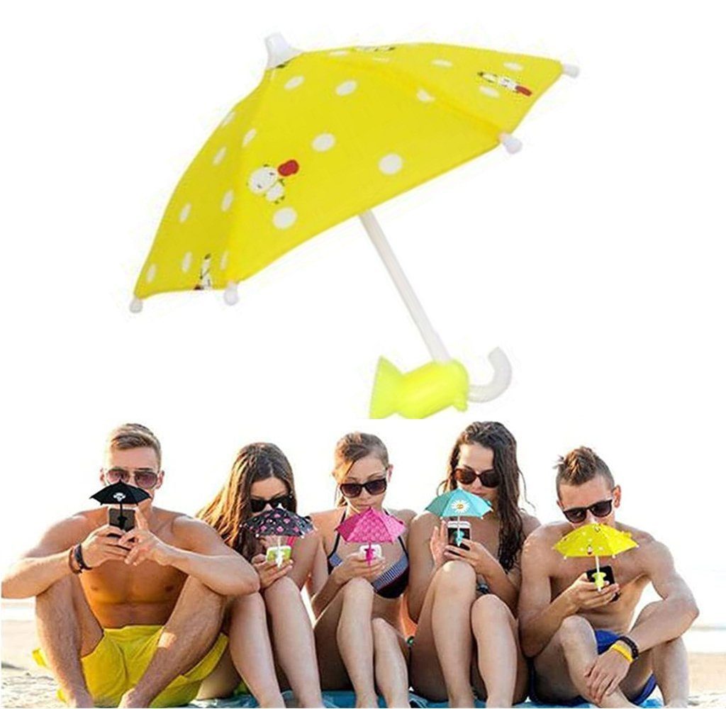 XDeer Handy-Regenschirm für Sonnenschirm – Mini-Regenschirm für Handy mit  universell verstellbarem Schweinchen-Saugnapf-Ständer, blendfreier  Handy-Sonnenschutzhalter für den Außenbereich Handy-Halterung