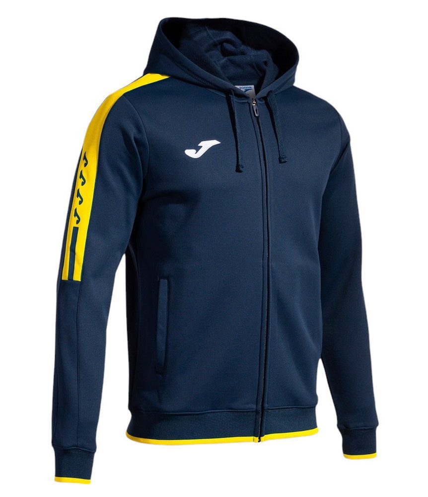 Joma Trainingsjacke Kapuzenjacke Olimpiada Full-Zip (Fleece-Futter) marineblau/gelb Herren