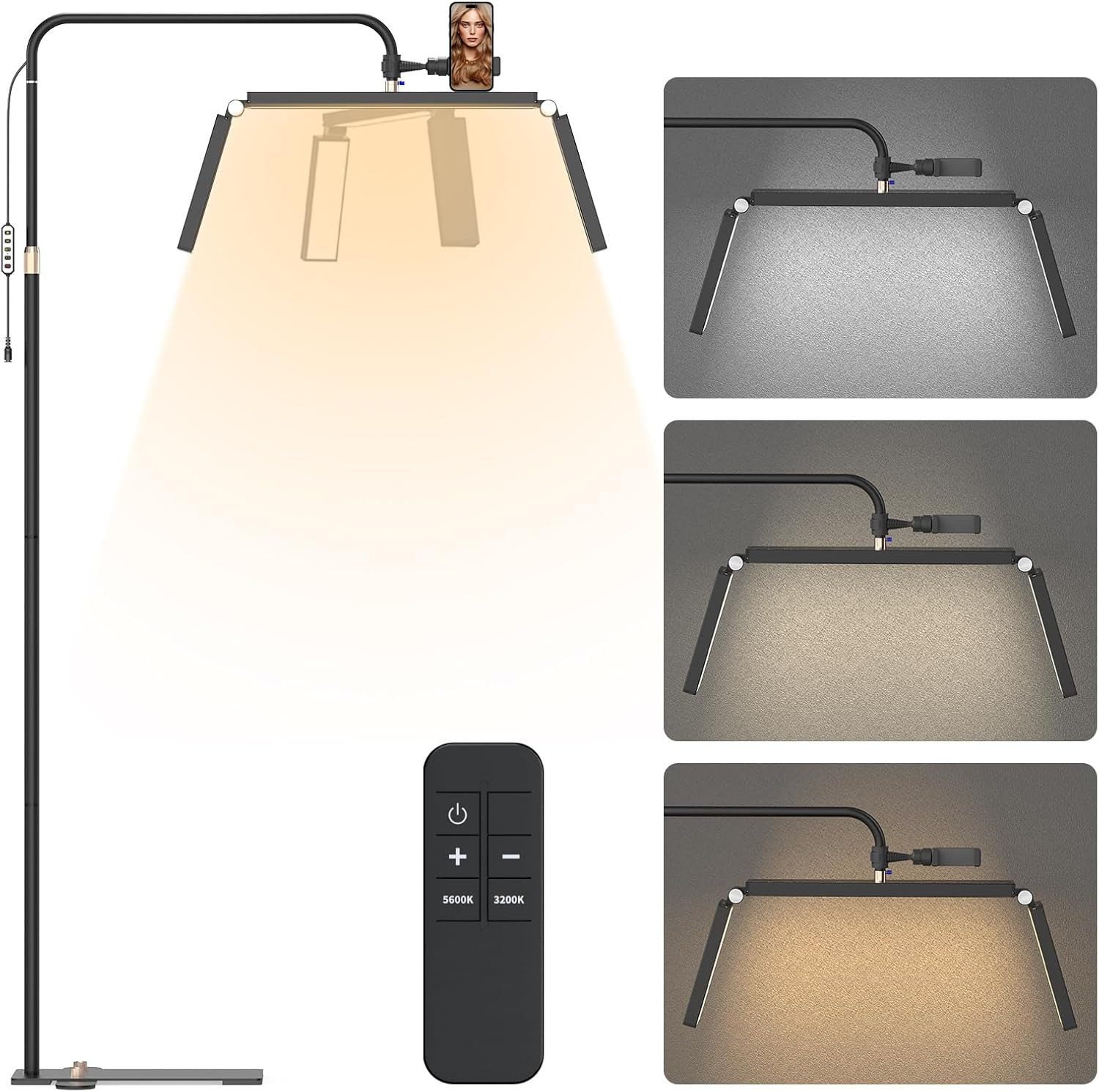 LED Stehlampe LED Stehlampe Stehlampe Andoer HD-M9X 40W Boden-LED-Videoleuchte
