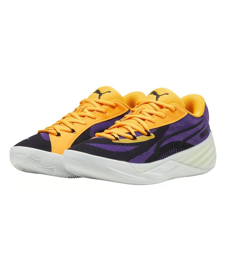 PUMA Hallen-Indoorschuhe All-Pro Nitro (Basketball) violett/gelb Herren Badmintonschuh