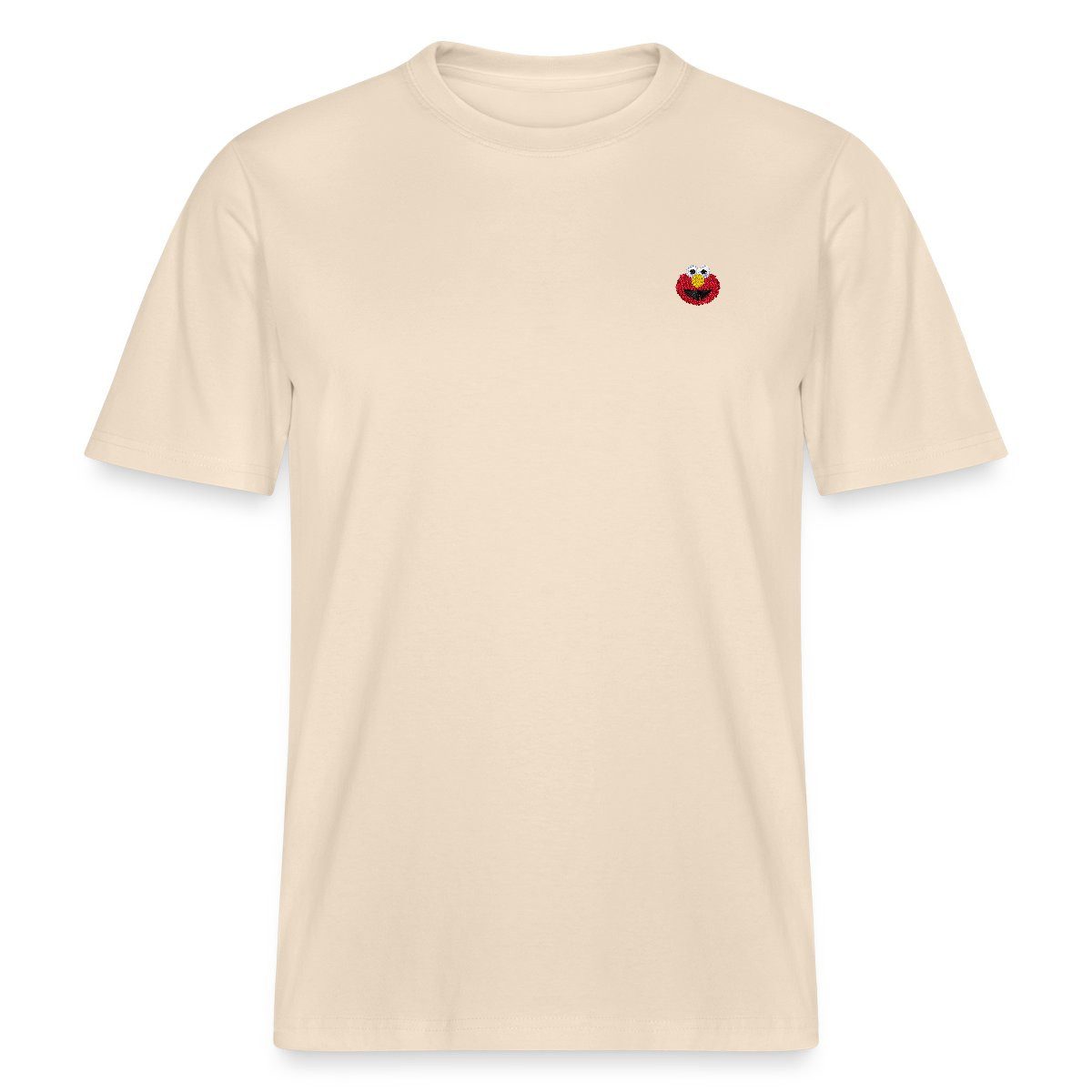 T-Shirt Sesamstraße Elmo Gesicht Stick Relaxed Fit Unisex T-Shirt