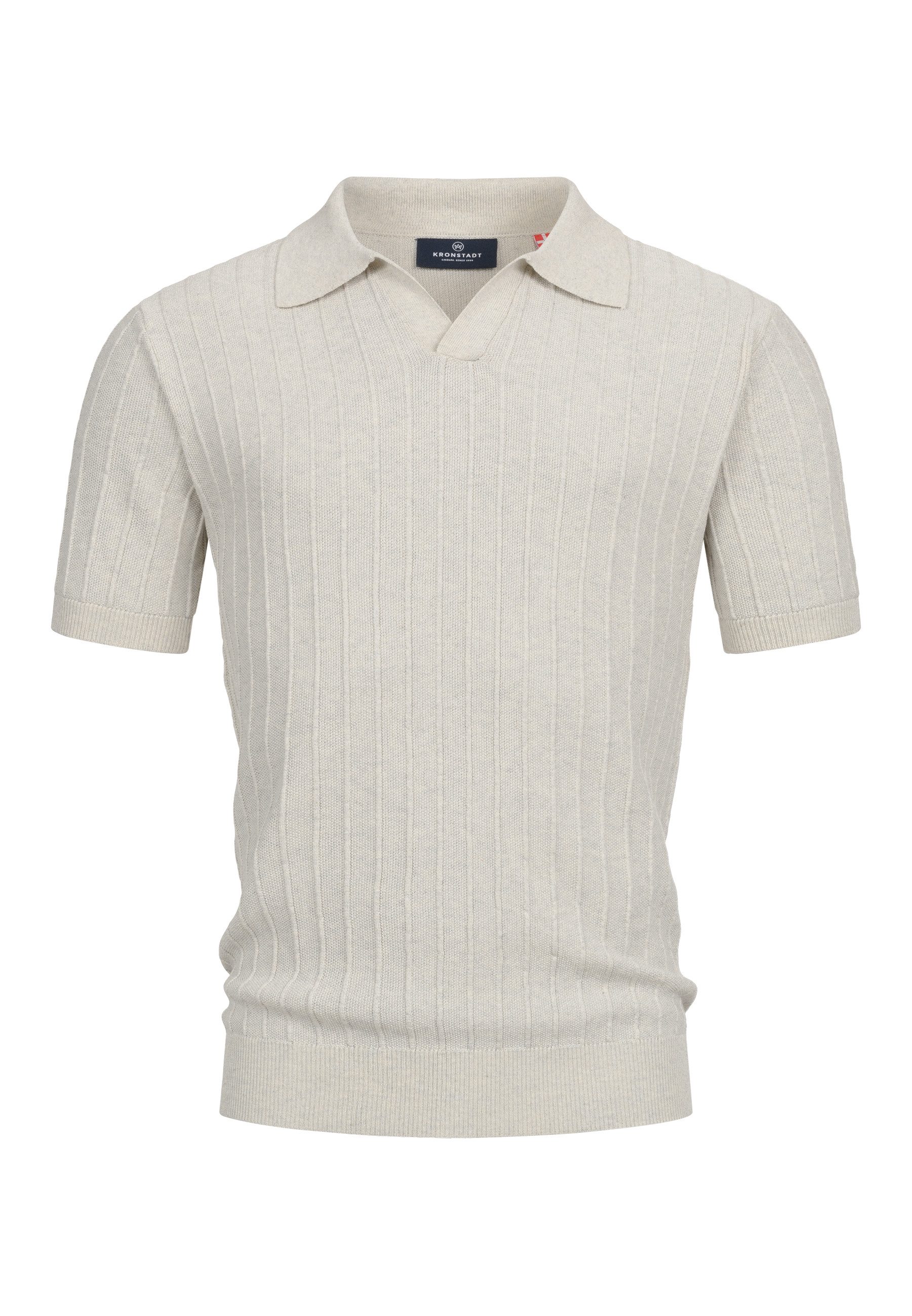 Kronstadt Poloshirt KSAlonzo aus leichtem Feinstrick mit kurzer Ärmellänge