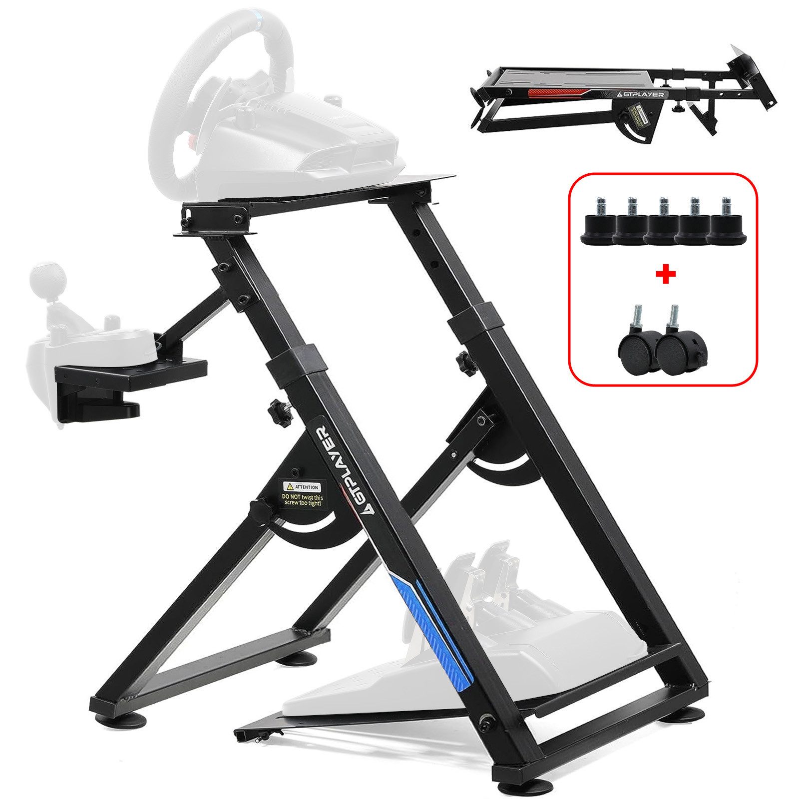 GTPLAYER Lenkradständer Lenkrad Gaming Wheel Stand für Logitech Controller (Neigungsverstellbares Gestell PS4 Xbox PC PS5)
