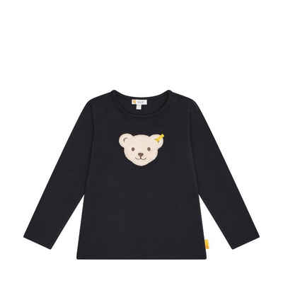 Steiff T-Shirt »Kinder Langarm-Shirt - Basic, Teddy-Applikation,«
