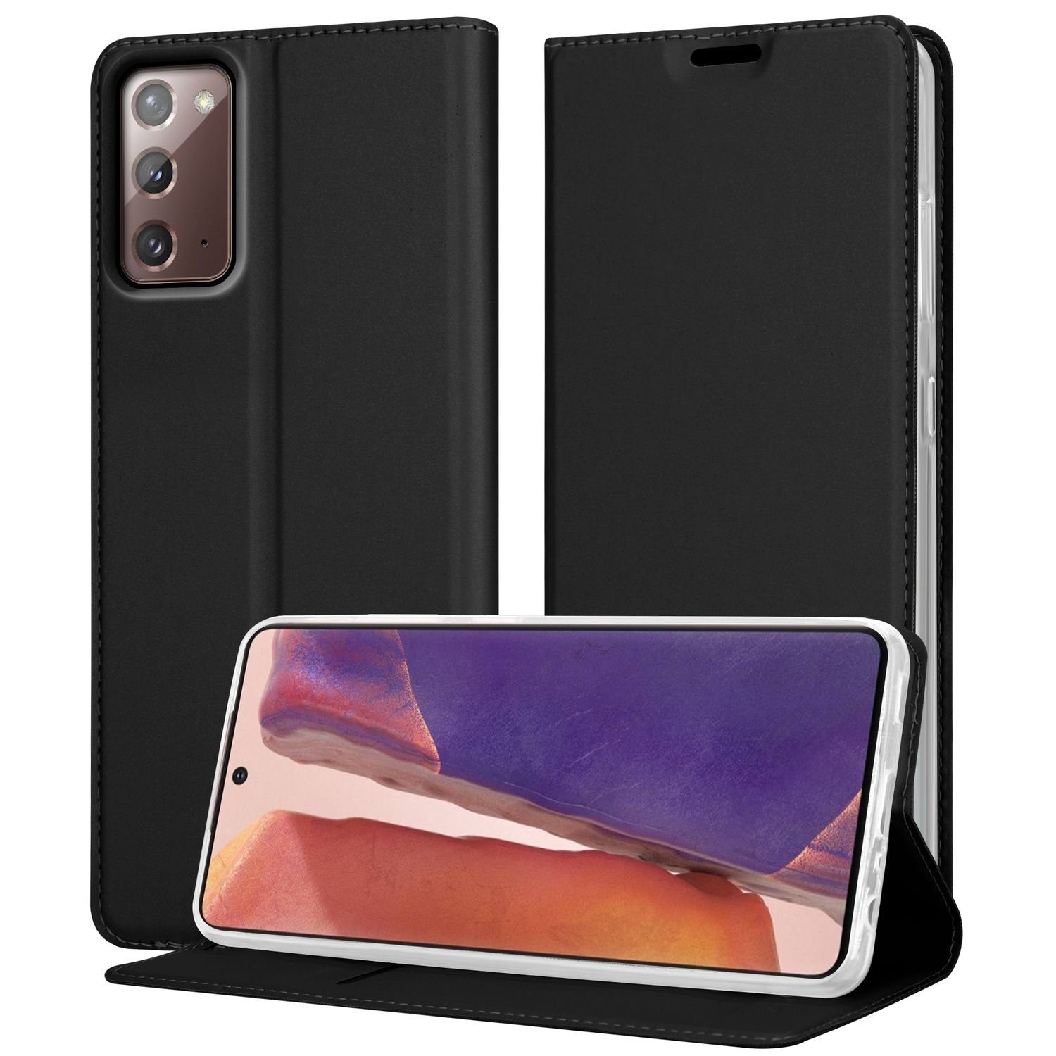 Cadorabo Handyhülle für Samsung Galaxy NOTE 20 Hülle Samsung Galaxy NOTE 20, Schutzhülle Hülle mit Standfunktion, Magnetverschluss und Kartenfach