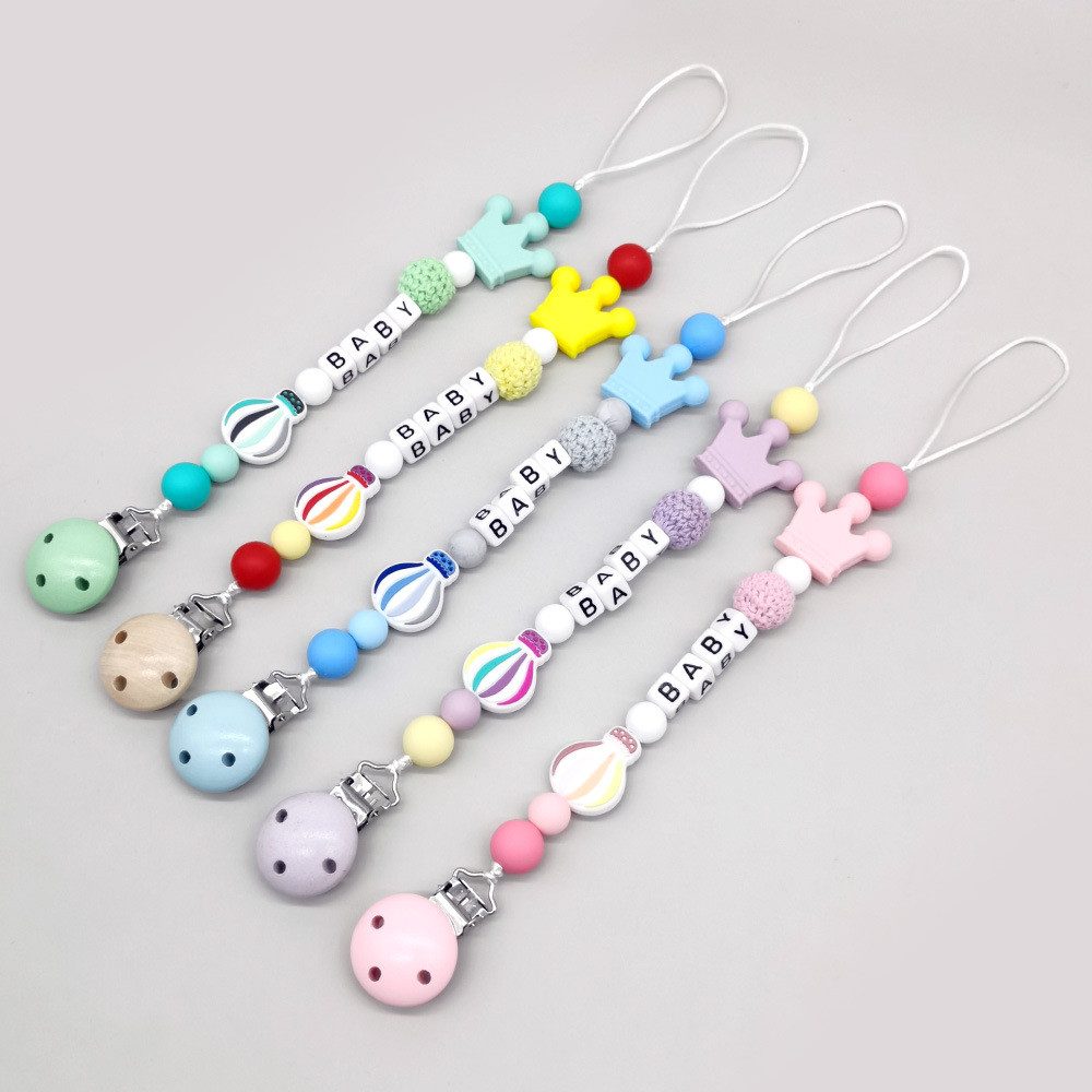 Coonoor Schnullerbefestigung Baby Schnullerkette , Silikon Schnullerclip, 2x Beruhigungsschnullerclip, Für Jungen und Mädchen geeignet