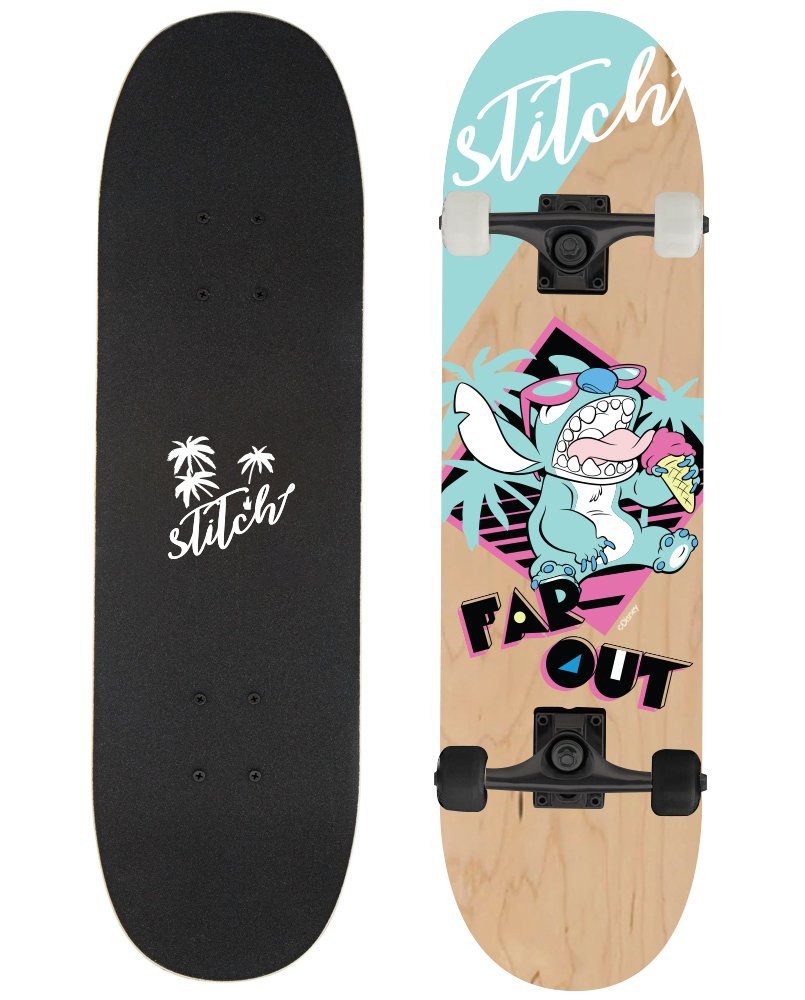 Disney Skateboard Großes Holz-Skateboard Stitch Far Out