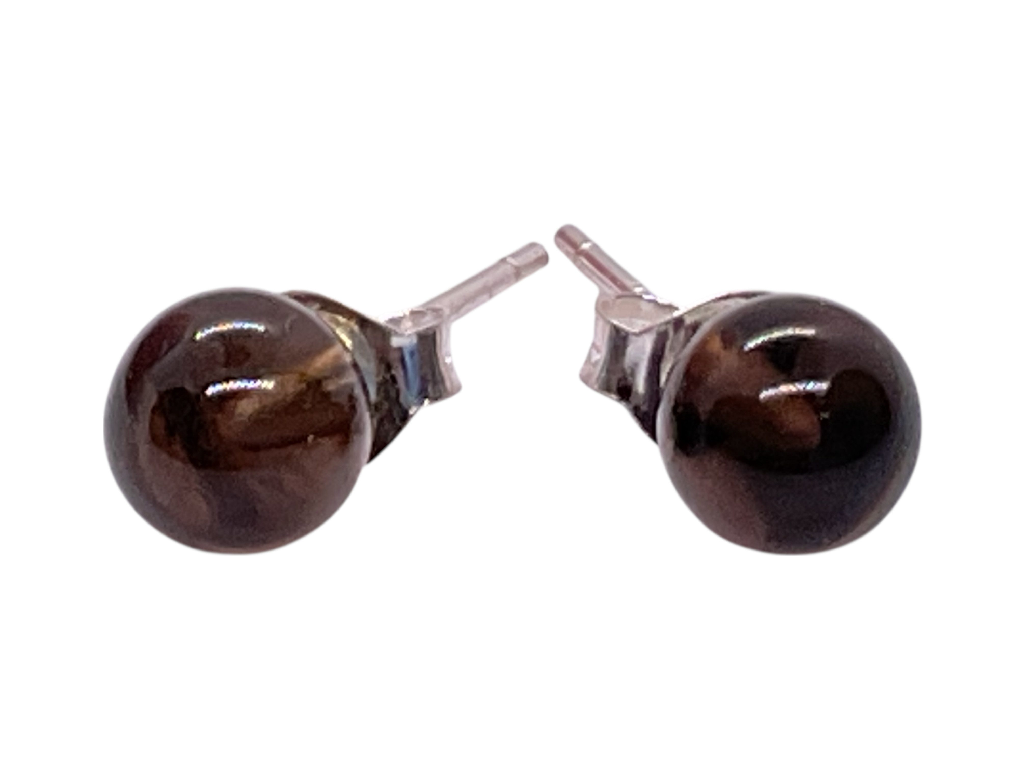 Steinfixx® Paar Ohrstecker Ein Paar 925 Silber Edelstein Perlen Ohrringe - Handmade (Ihre Energie immer dabei, 1-tlg., Aus der Zauberwelt der Natur, Verschiedene Varianten), Inklusive edler Geschenkbox fertig zum verschenken