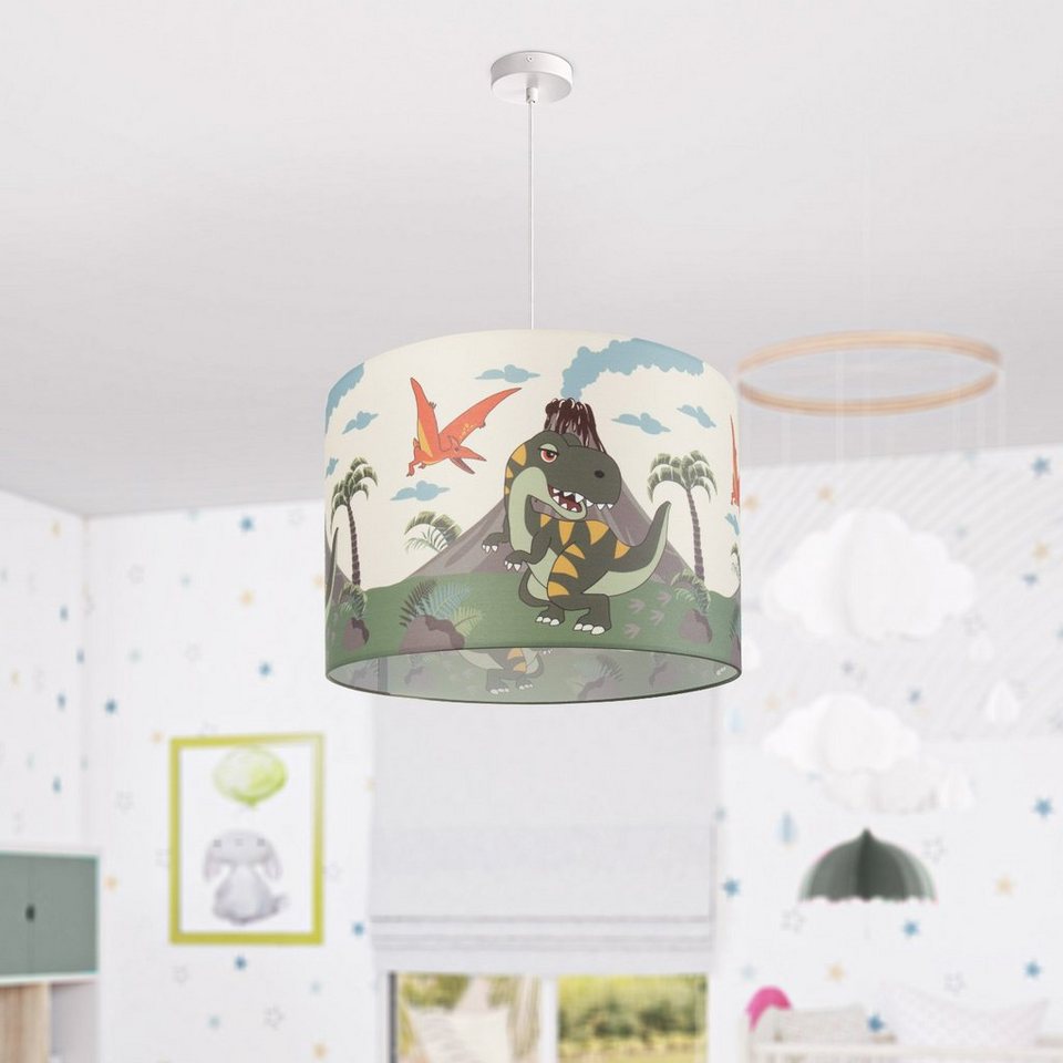 ohne Dinosaurier, Paco Lampe Diamond Leuchtmittel, E27 Home 636, LED Kinderzimmer Deckenlampe Pendelleuchte Kinderlampe