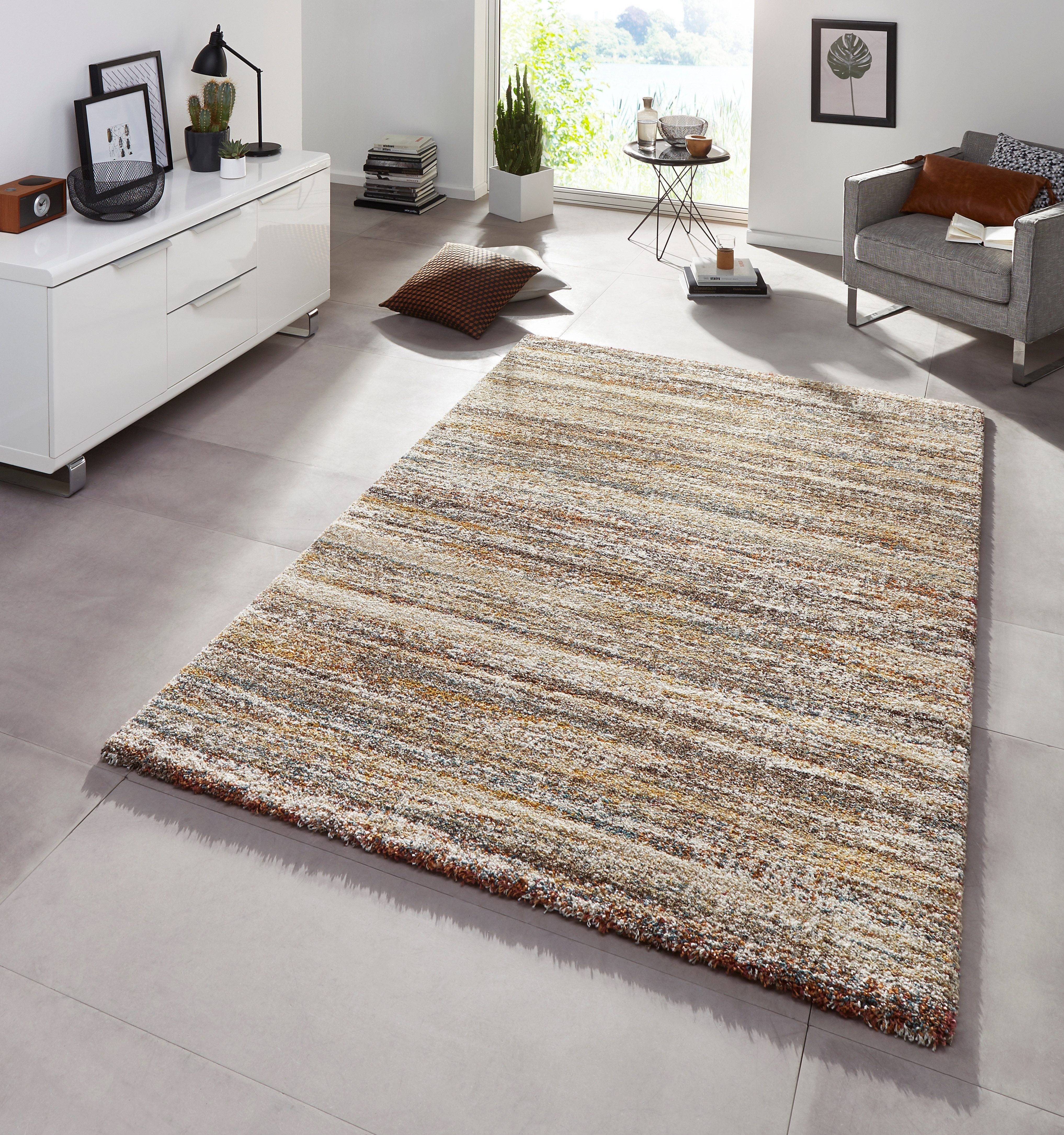 HANSE Home Hochflor-Teppich Granite, rechteckig, Höhe: günstig online kaufen