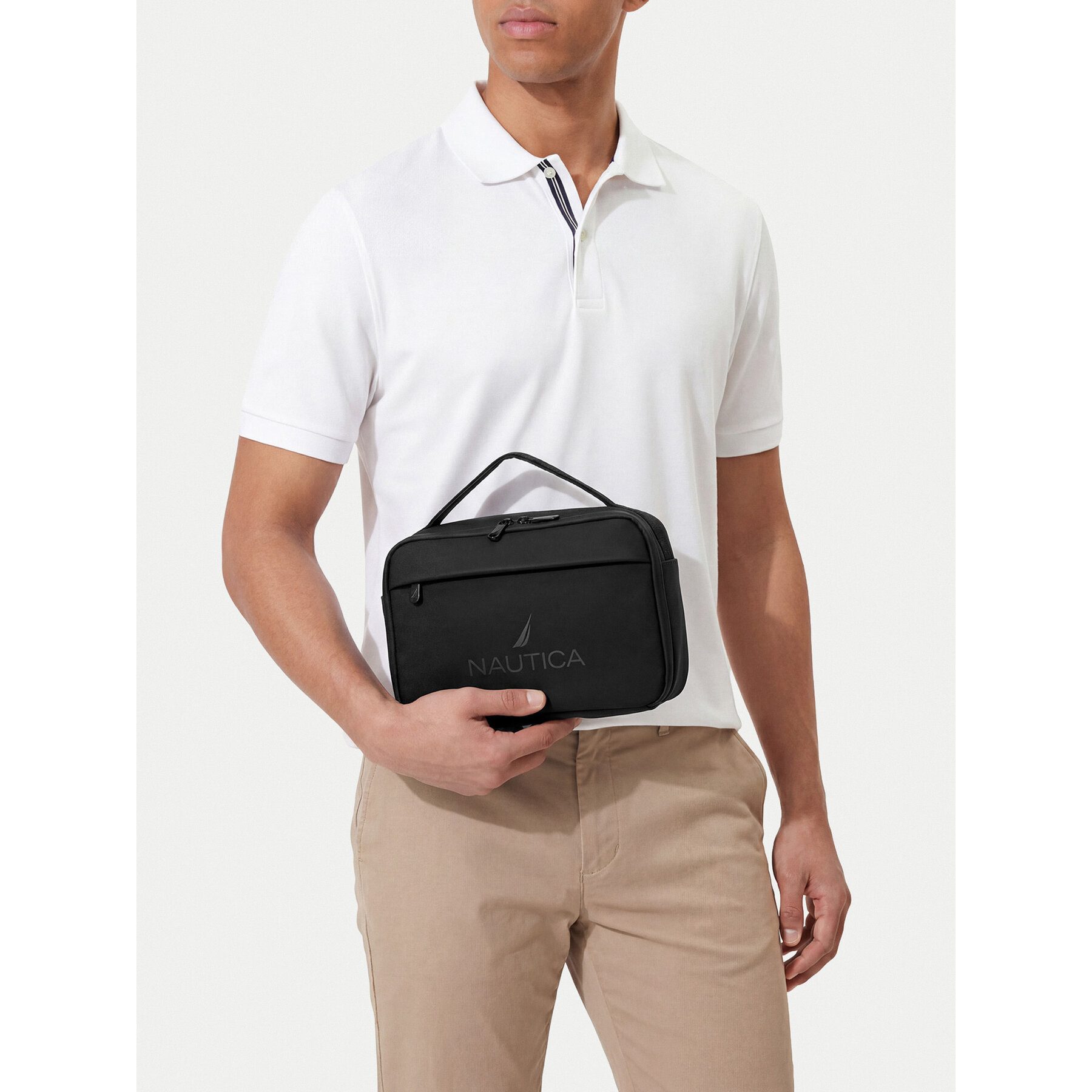NAUTICA Handtasche Nautica Kosmetiktasche für Herren, Schwarz