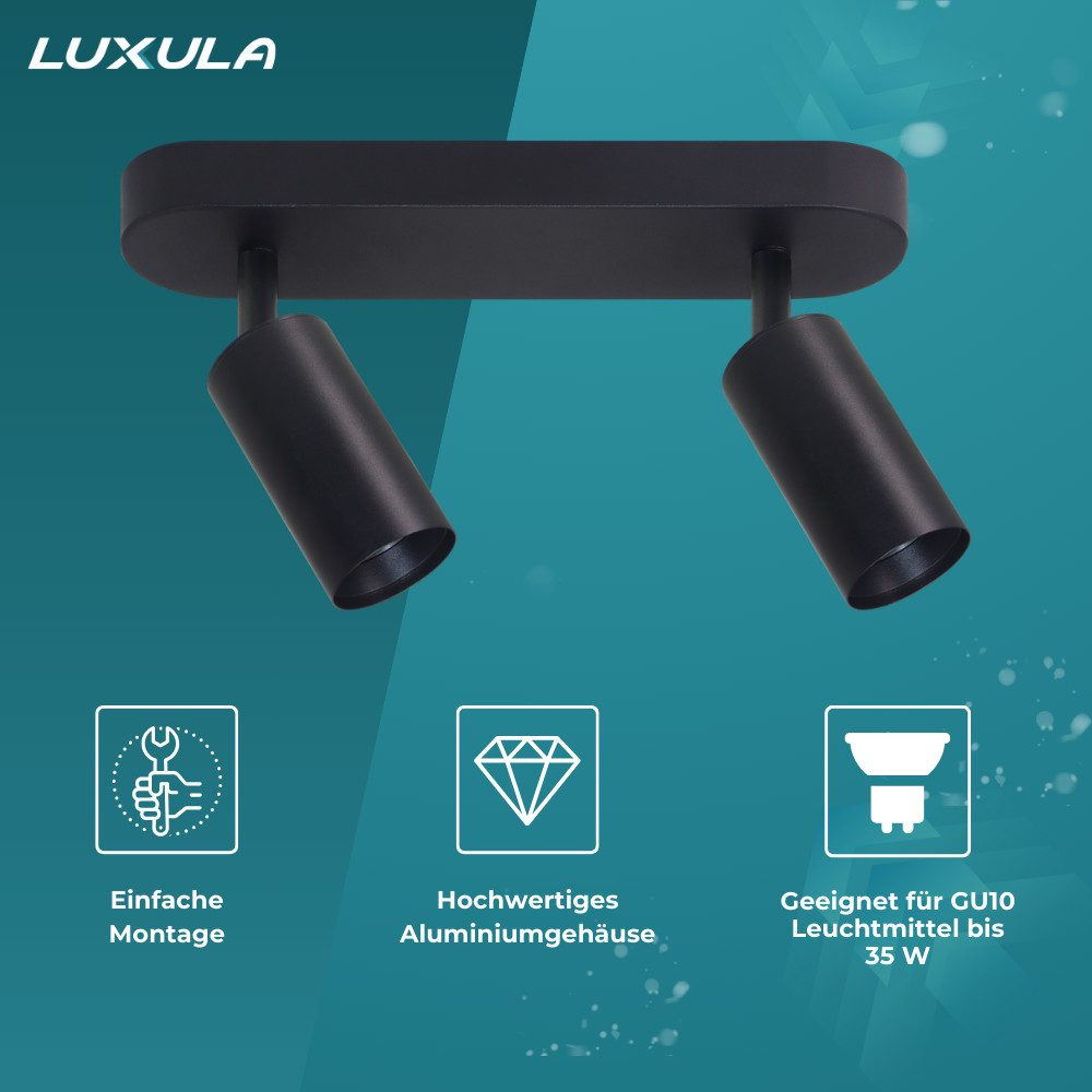 LUXULA LED Aufbaustrahler LUXULA LED Aufbauspot 70 W schwarz