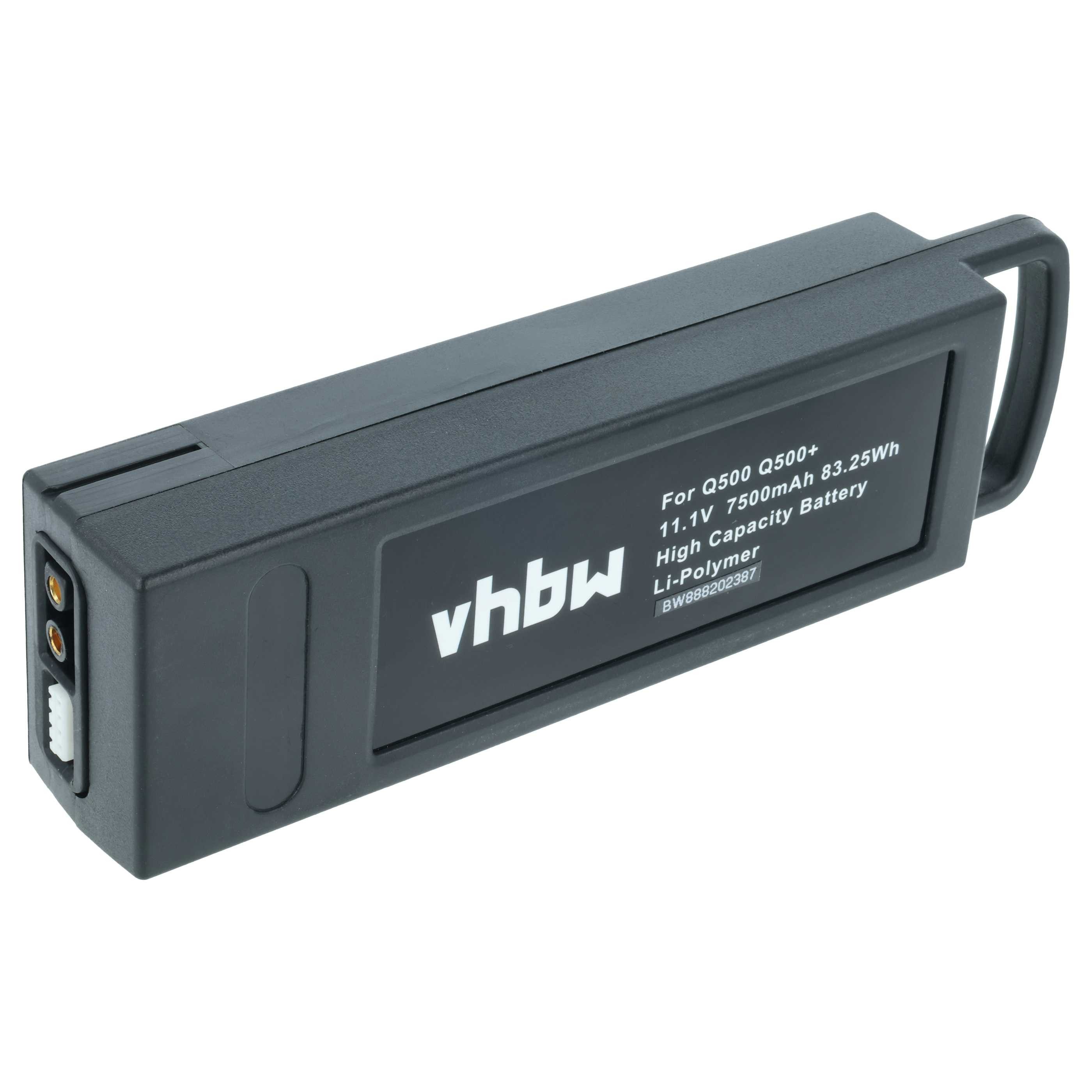 vhbw Akku Ersatz für Yuneec YUNQ500105 für Modellbau Drohne (7500 mAh, 11,1 Drohnen-Akku Akku Li-Polymer 7500 mAh (11,1 V, 1 St), Leistungsfähiger Austausch-Akku für Drohne, Wiederaufladbar, Jede