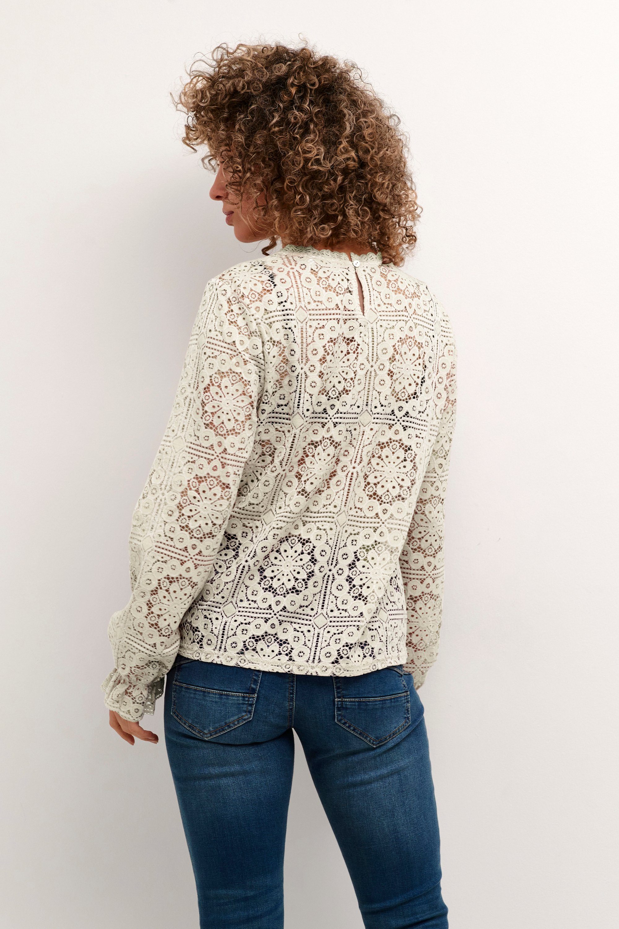 Cream Langarmbluse CRTiley Lace Blouse