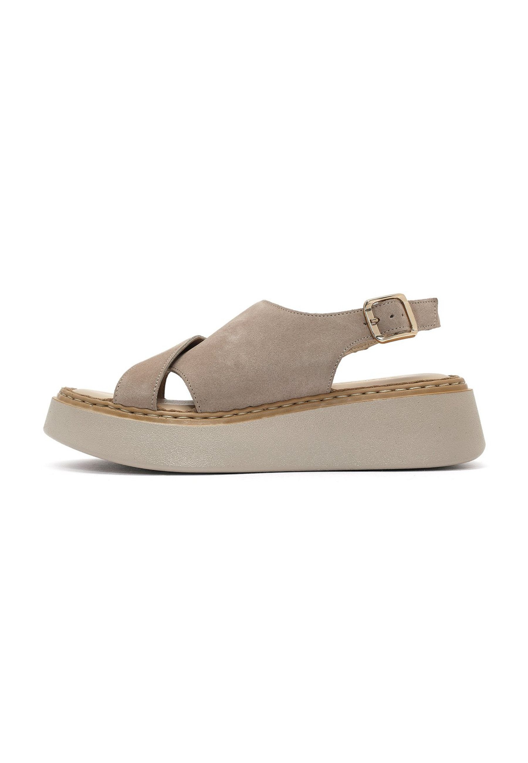 Derimod Ledersandalen Sandale Lederfutter, TPU Sohle, Absatz 4 cm