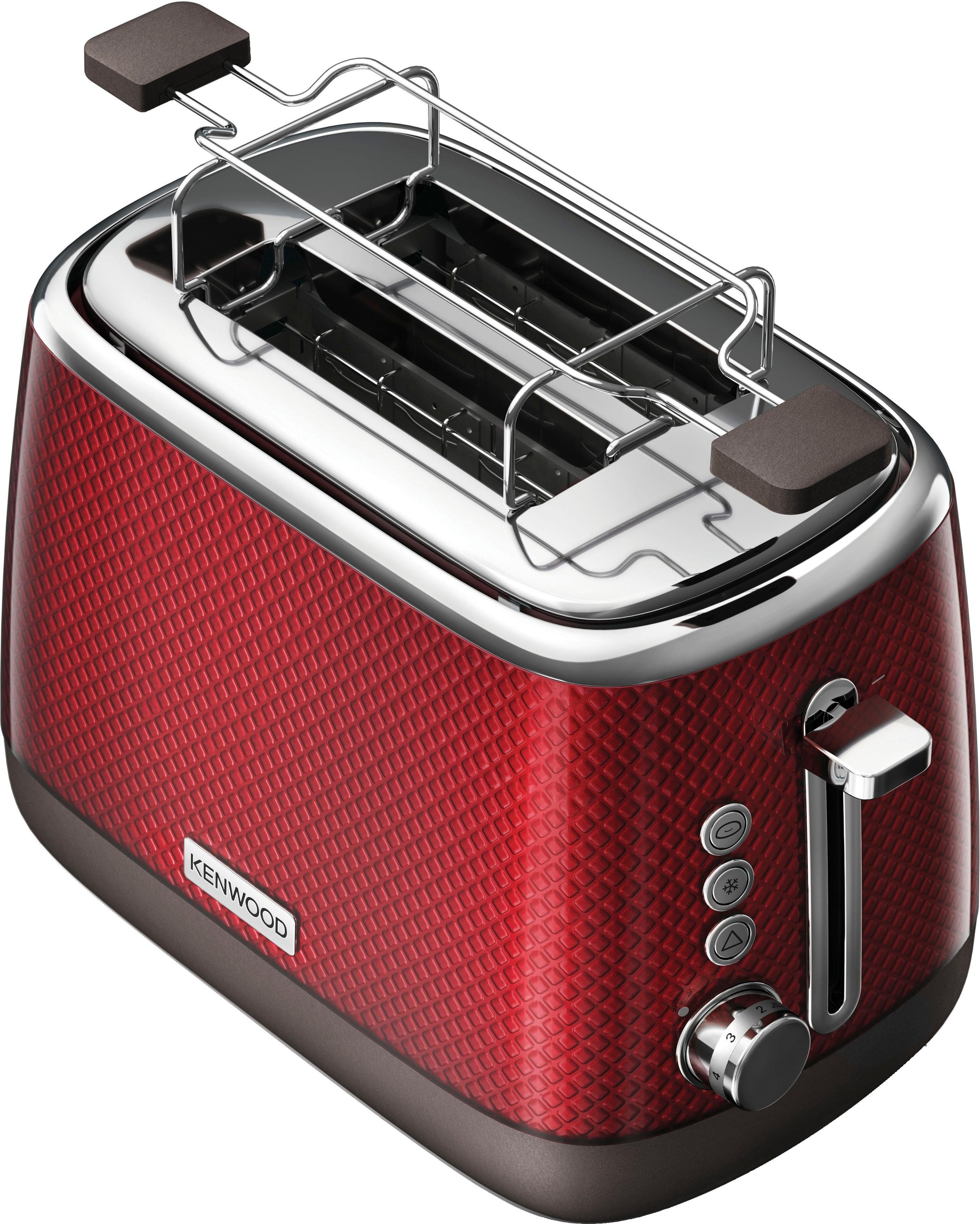 KENWOOD Toaster Mesmerine TCM811.RD, 2 kurze Schlitze, für 2 Scheiben, 1000 W