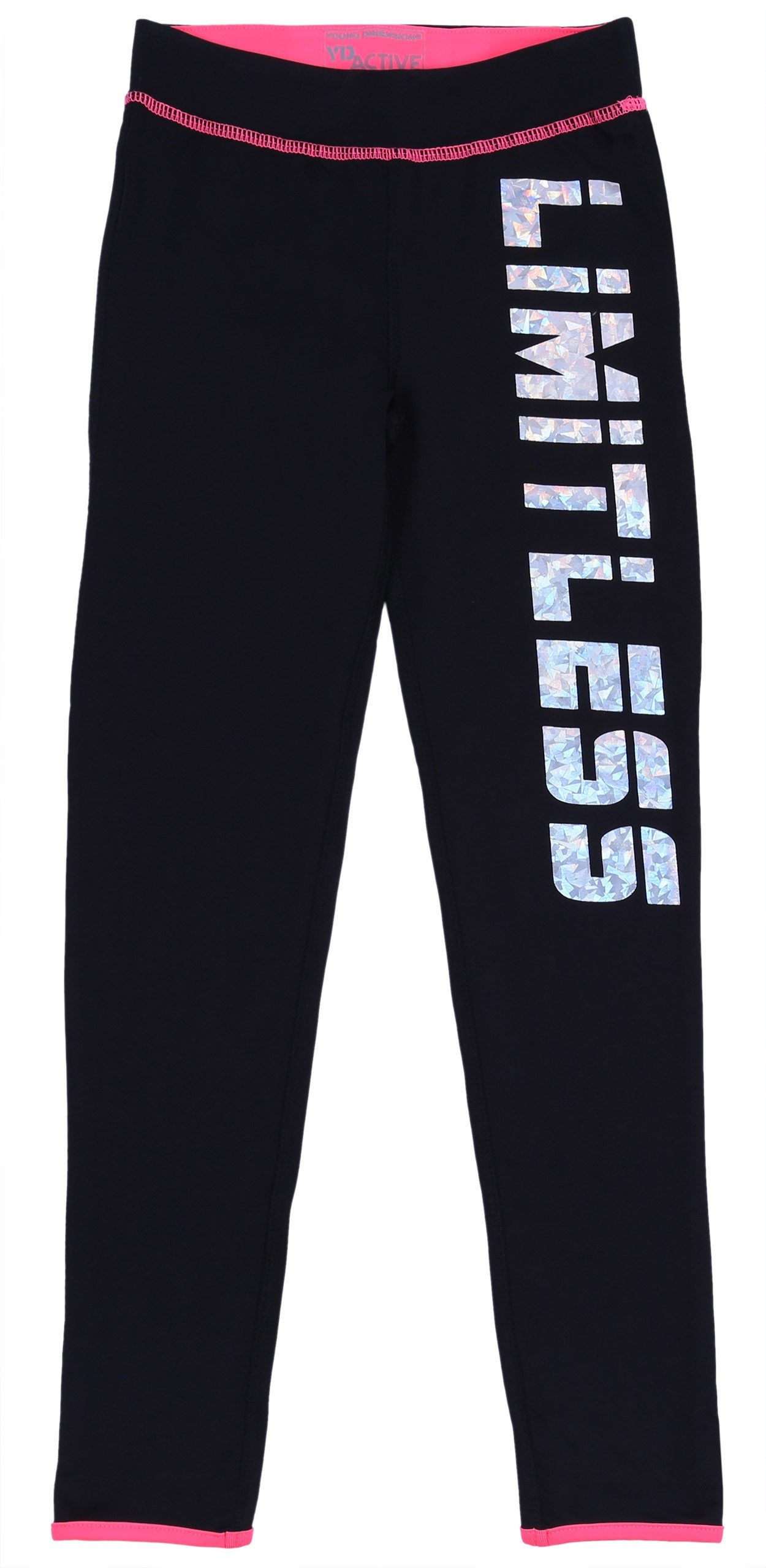 Sarcia.eu 7/8-Leggings Schwarz-pinke Leggingshose ACTIVE PRIMARK 7-8 Jahre